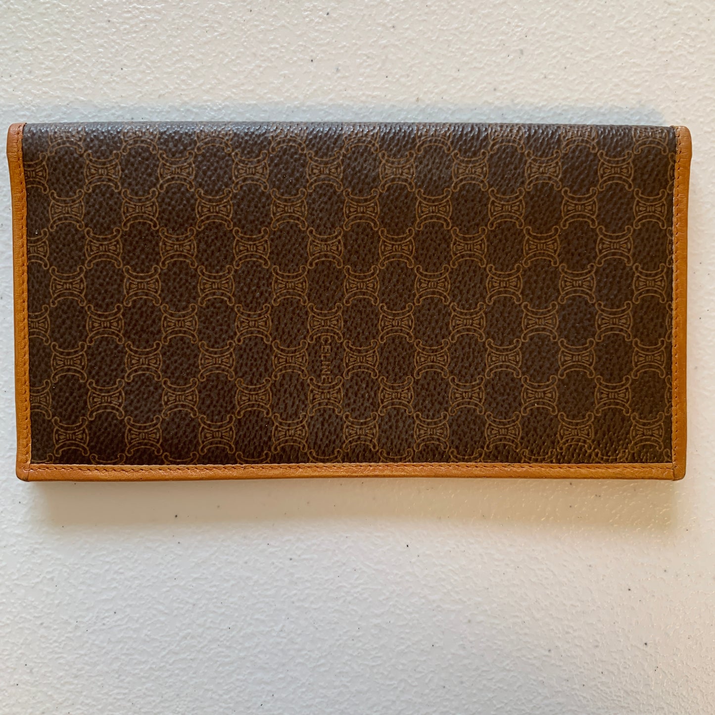 Celine macadam leather long wallet unisex card holder authentic with COA