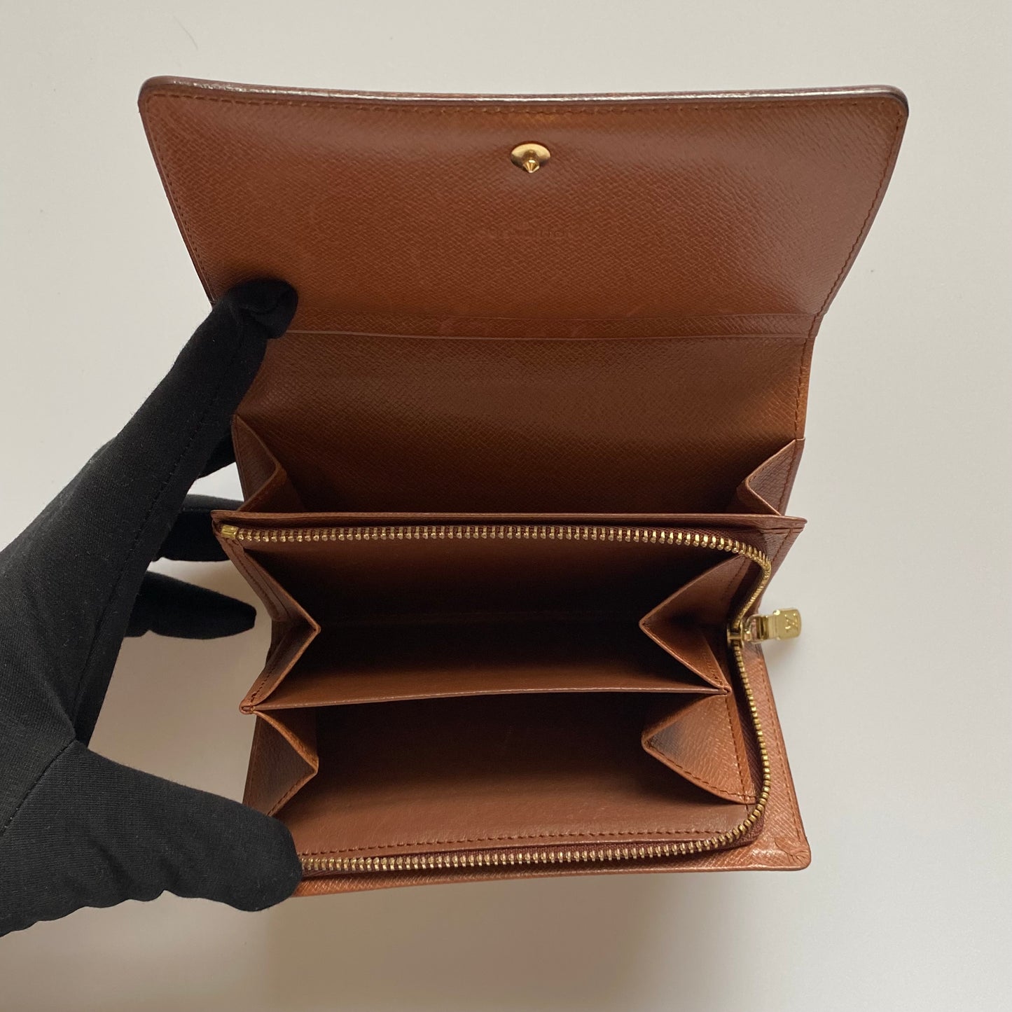 Louis Vuitton monogram wallet ra0950 authentic with coa box dusty 5.8x3.2