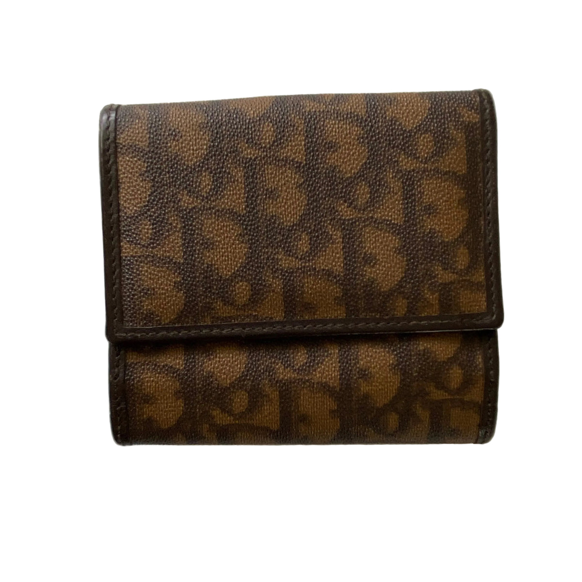 Dior oblique logo compact wallet Authentic with COA 4.3x4