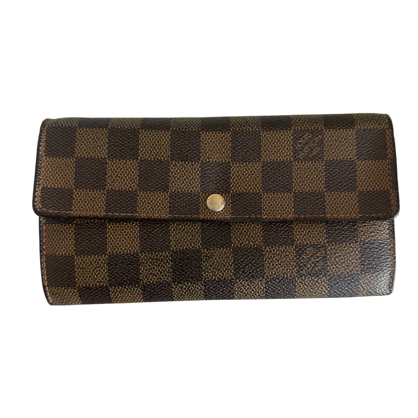 Louis Vuitton Damier brown long wallet authentic with COA CA1008