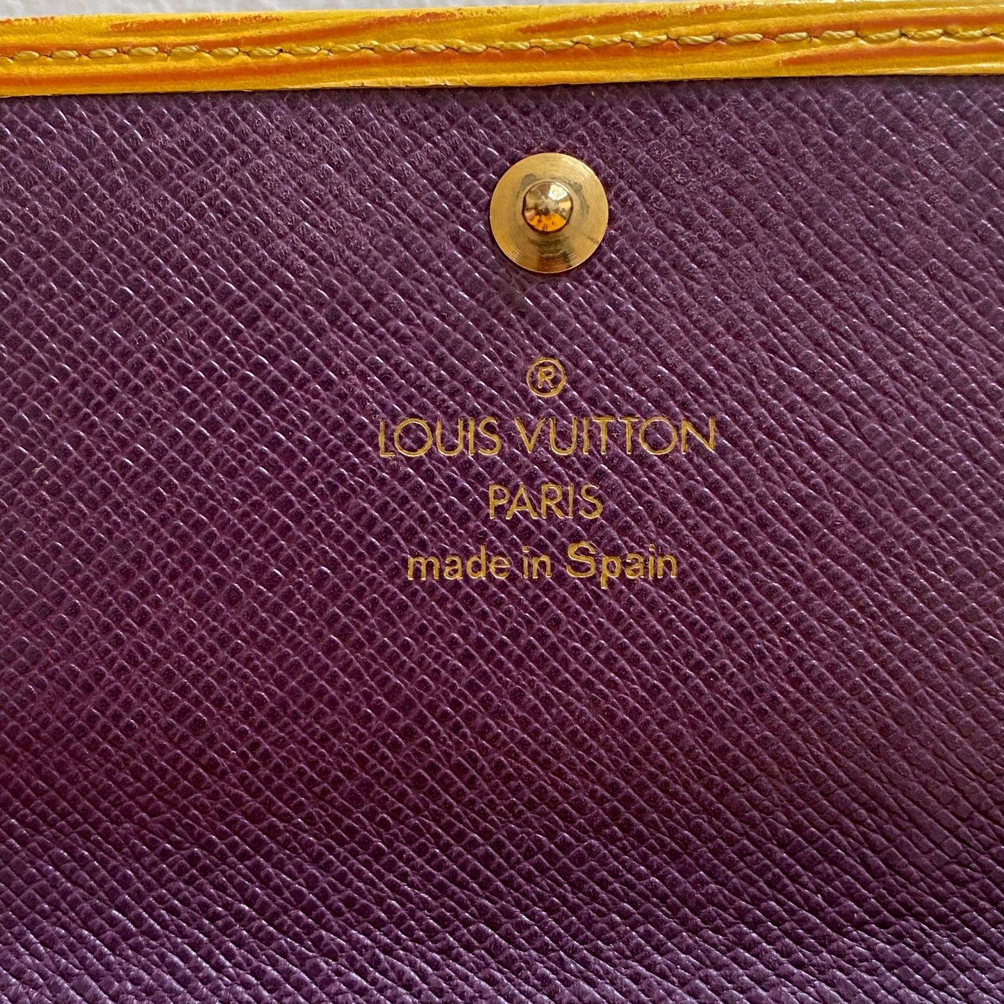 Louis Vuitton yellow Epi leather long wallet CA0944 Authentic with coa 7.5xx4