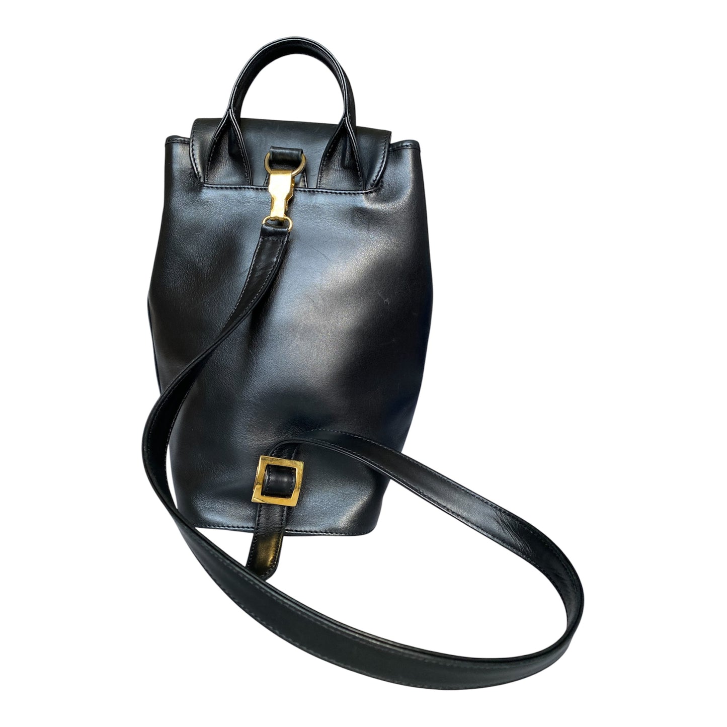 MCM black leather shoulder bag purse Authentic with COA
