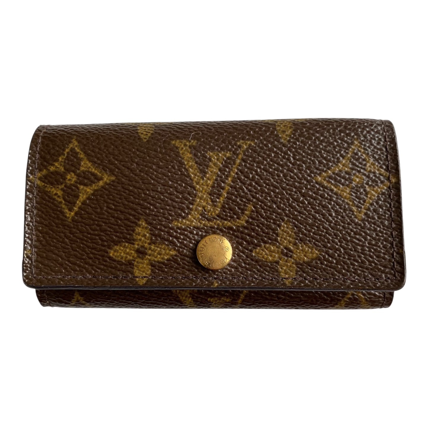 Louis Vuitton monogram 4 ring key holder Authentic with COA 4.1x2.1