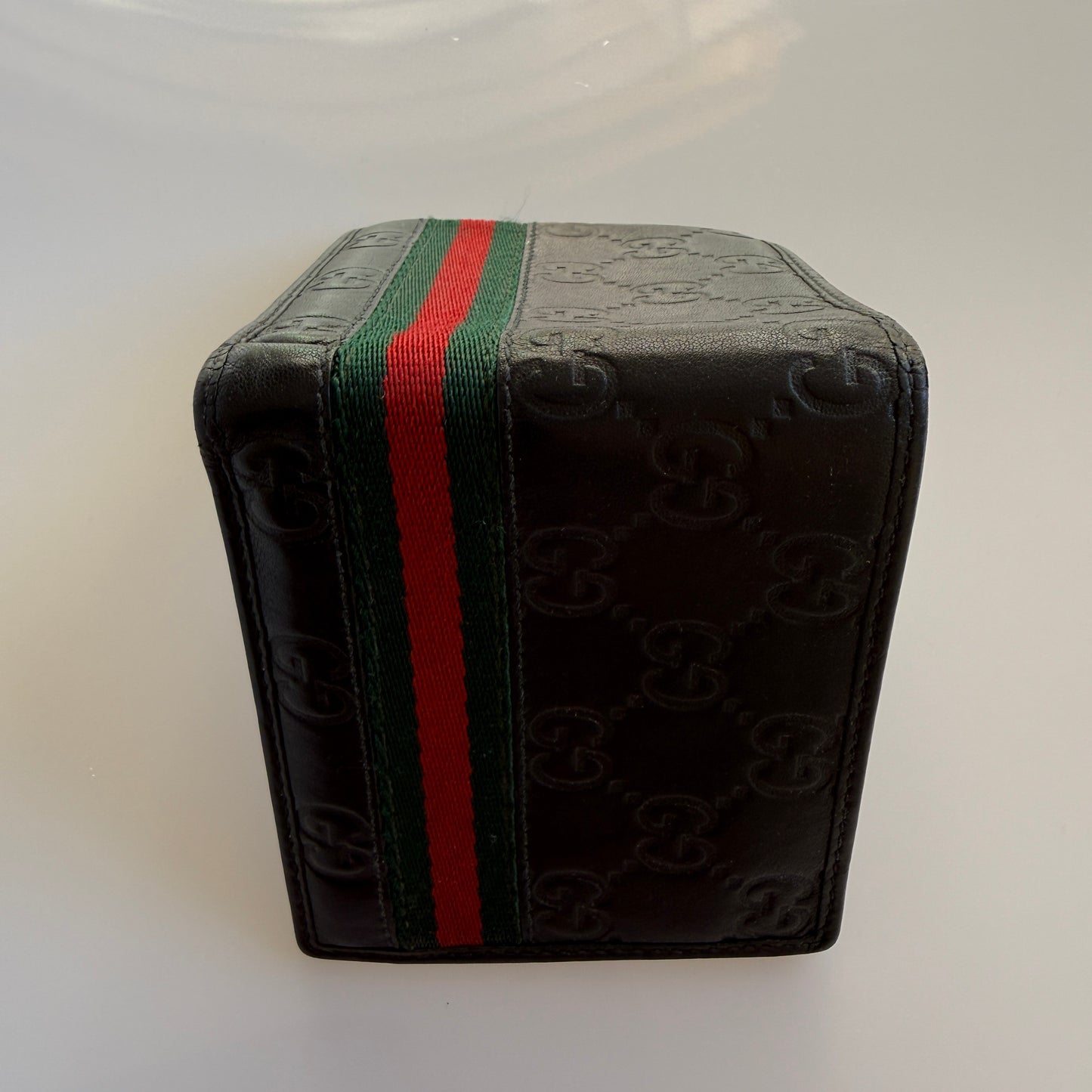 Gucci men’s monogram black leather sherry line bifold wallet authentic with COA