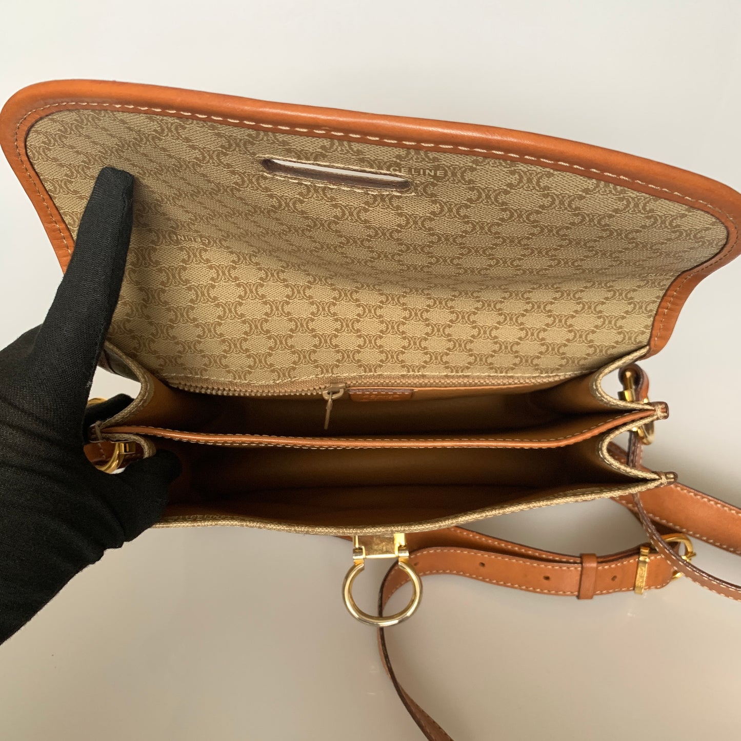 Celine vintage macadam cross body bag Authentic with COA