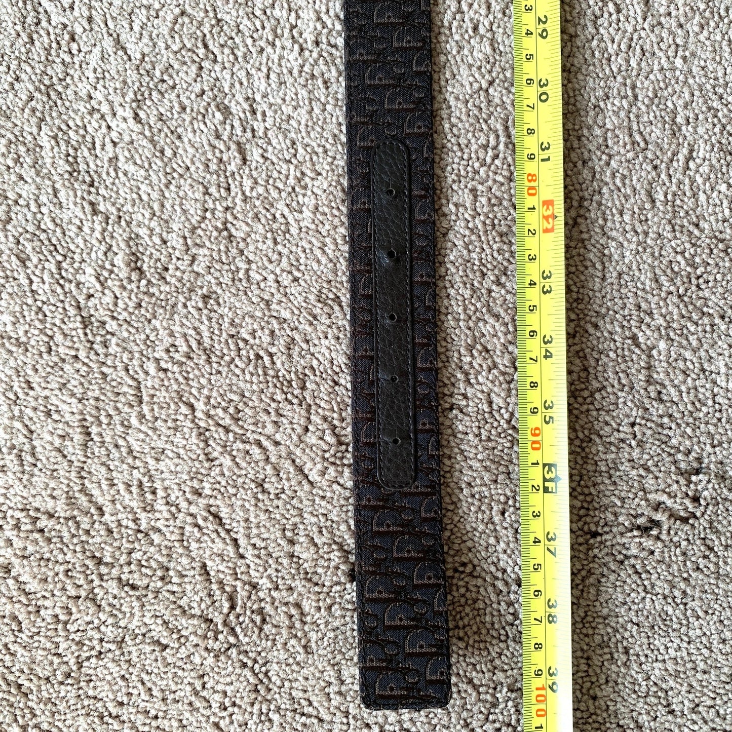 Authentic Christian Dior unisex reversible 90 cm 36 inch brown trotter Belt