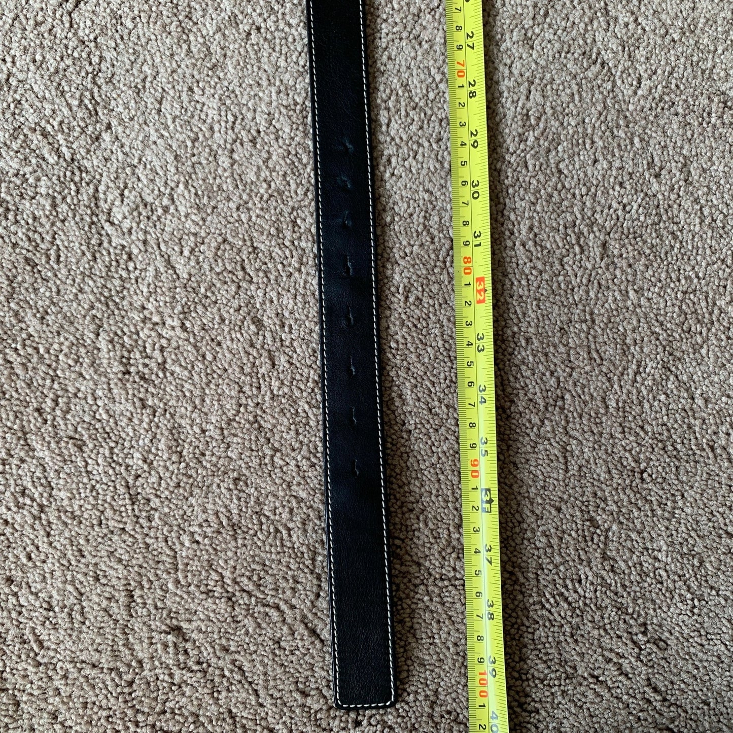 D1018 Christian Dior unisex 90 cm 36 inch black leather belt