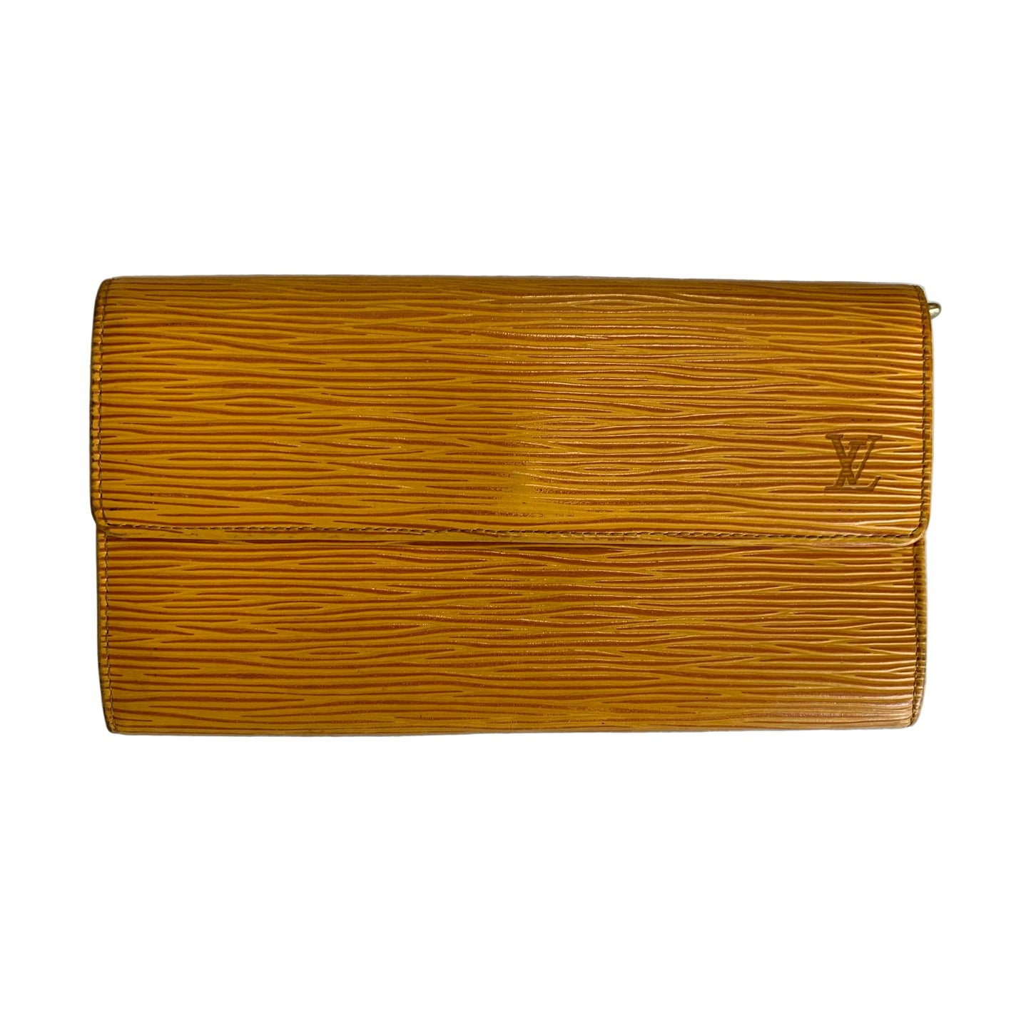 Louis Vuitton yellow Epi leather long wallet CA0926 authentic with COA