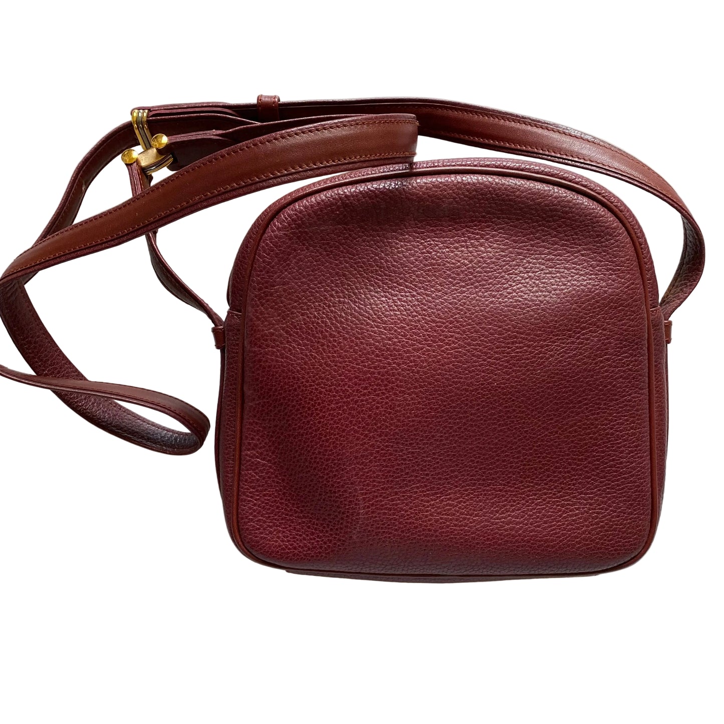 Cartier burgundy leather crossbody bag Authentic with COA