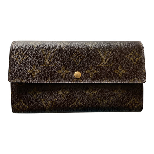 Louis Vuitton brown long wallet TH0012 Authentic with COA