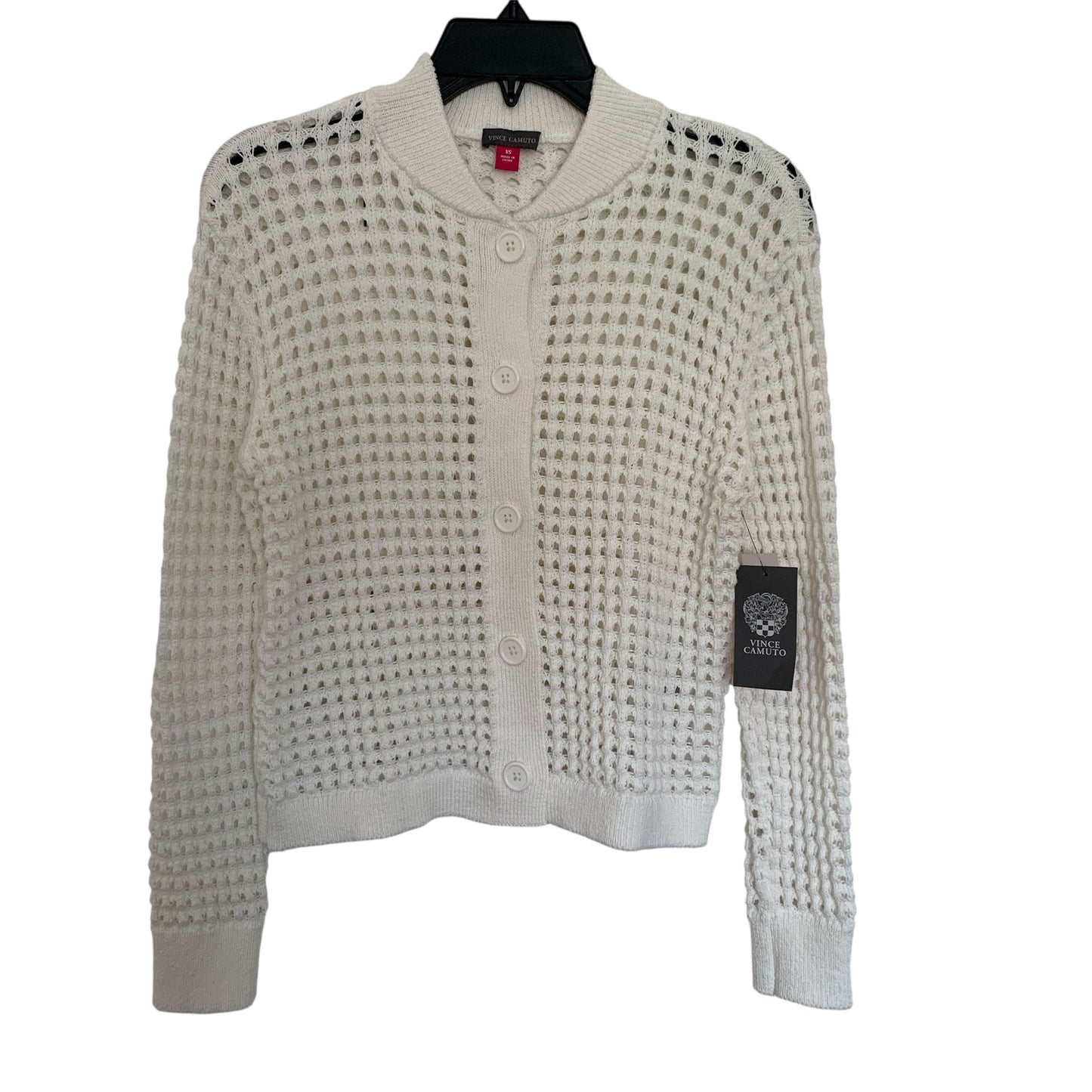 Vince Camuto Womens NWT white button cardigan sweater