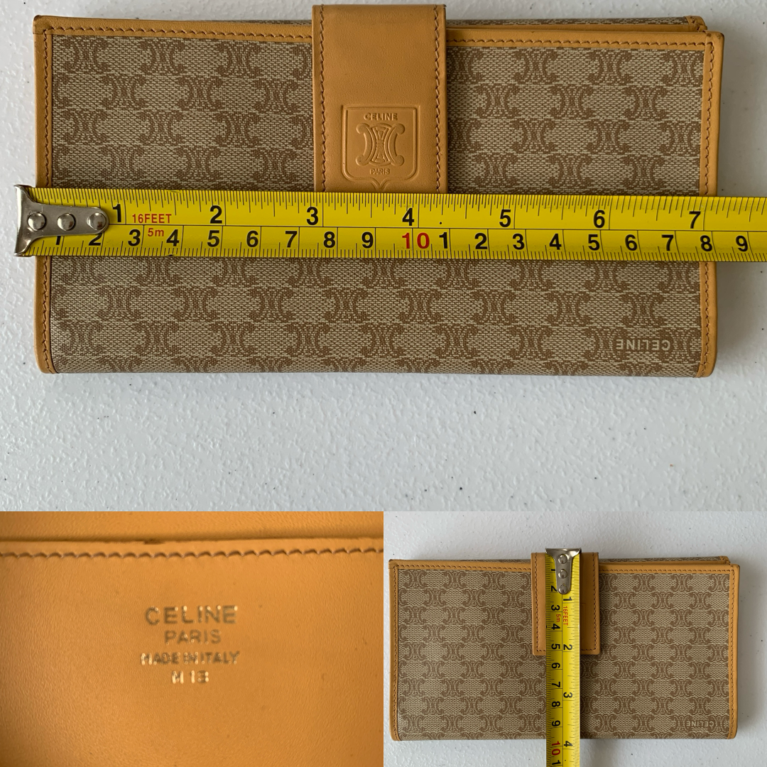 Celine vintage women’s macadam long Wallet authentic with COA