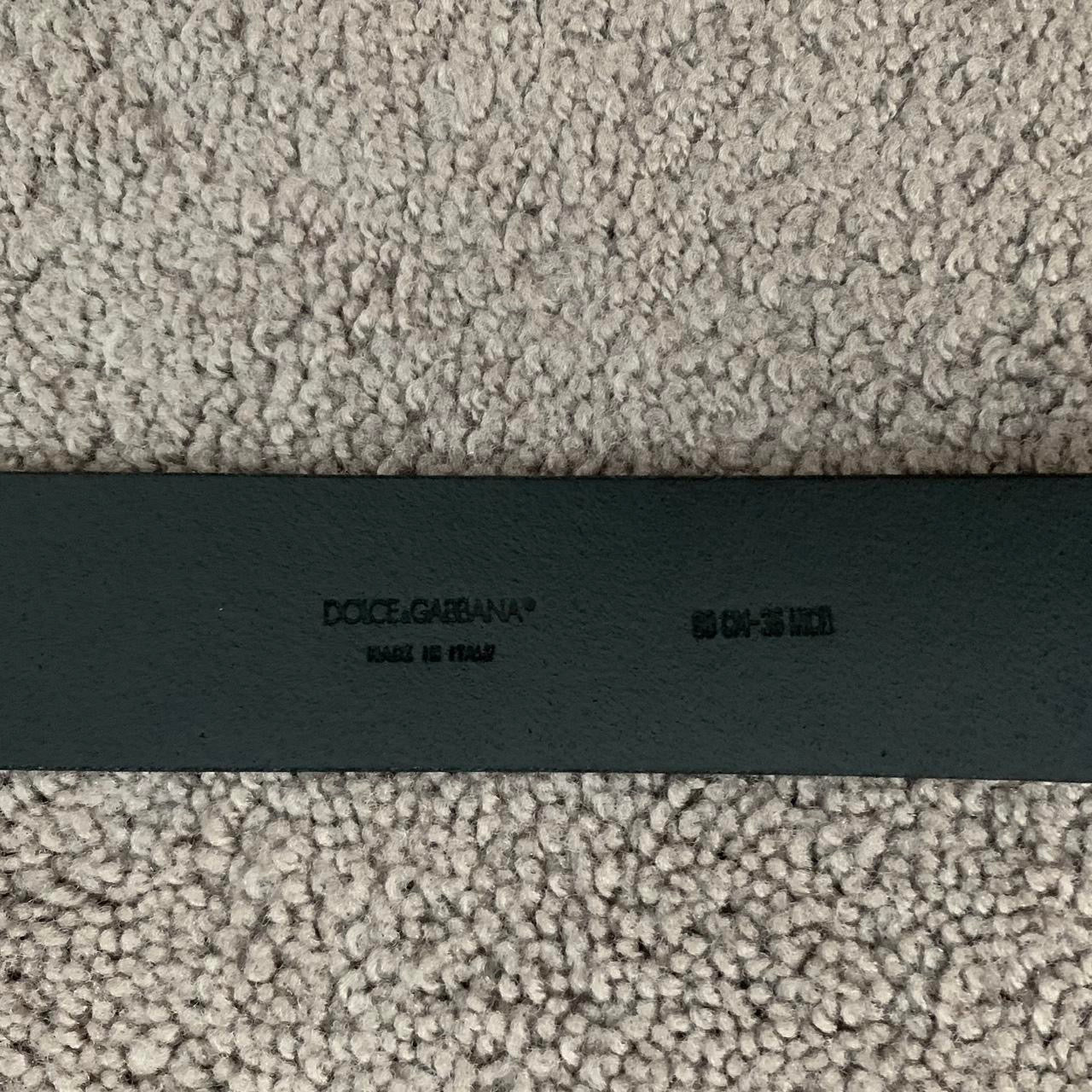 Authentic Dolce & Gabbana unisex black leather belt size 90 cm/36” with dust bag