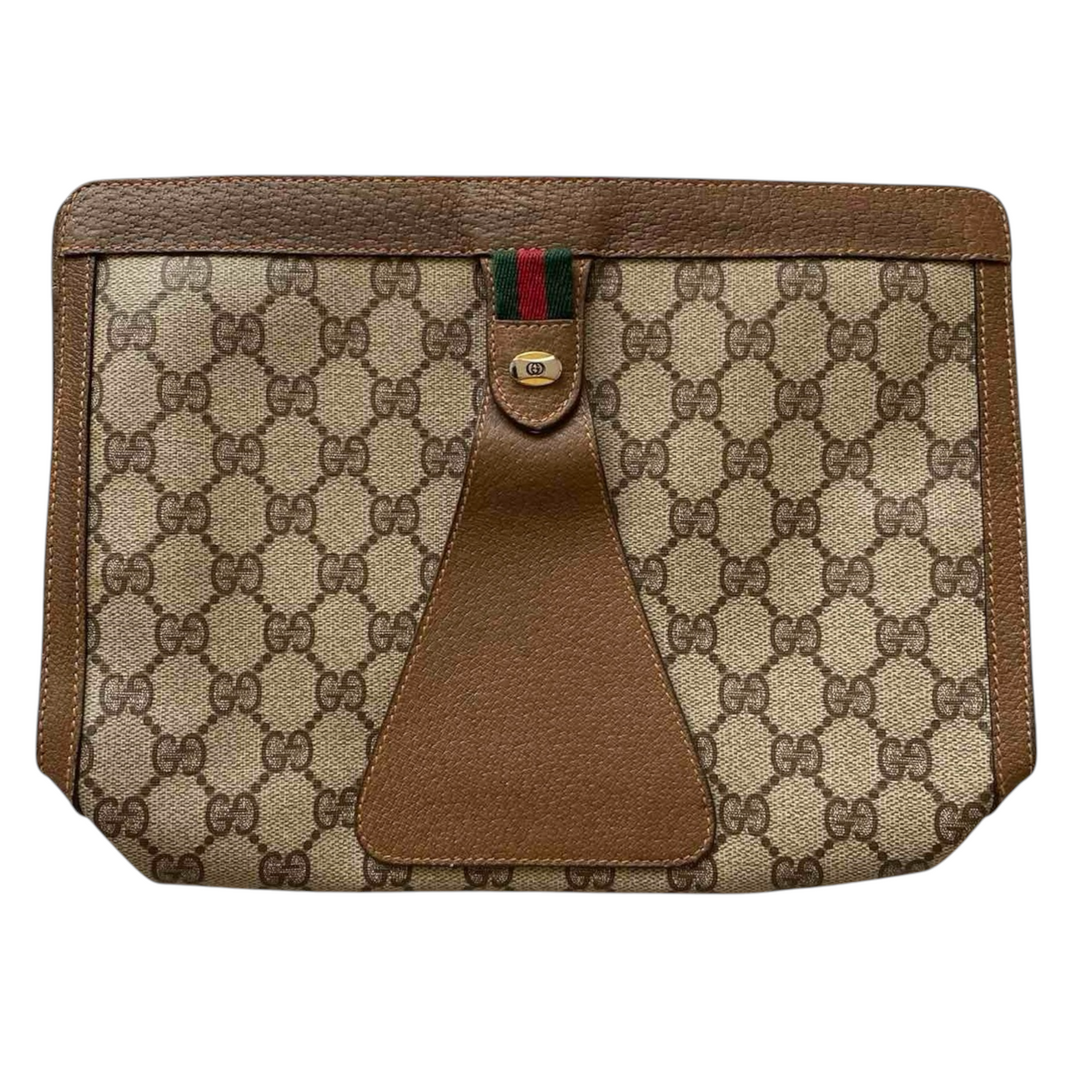 Gucci GG monogram sherry line clutch bag authentic with COA 11x8.3x2