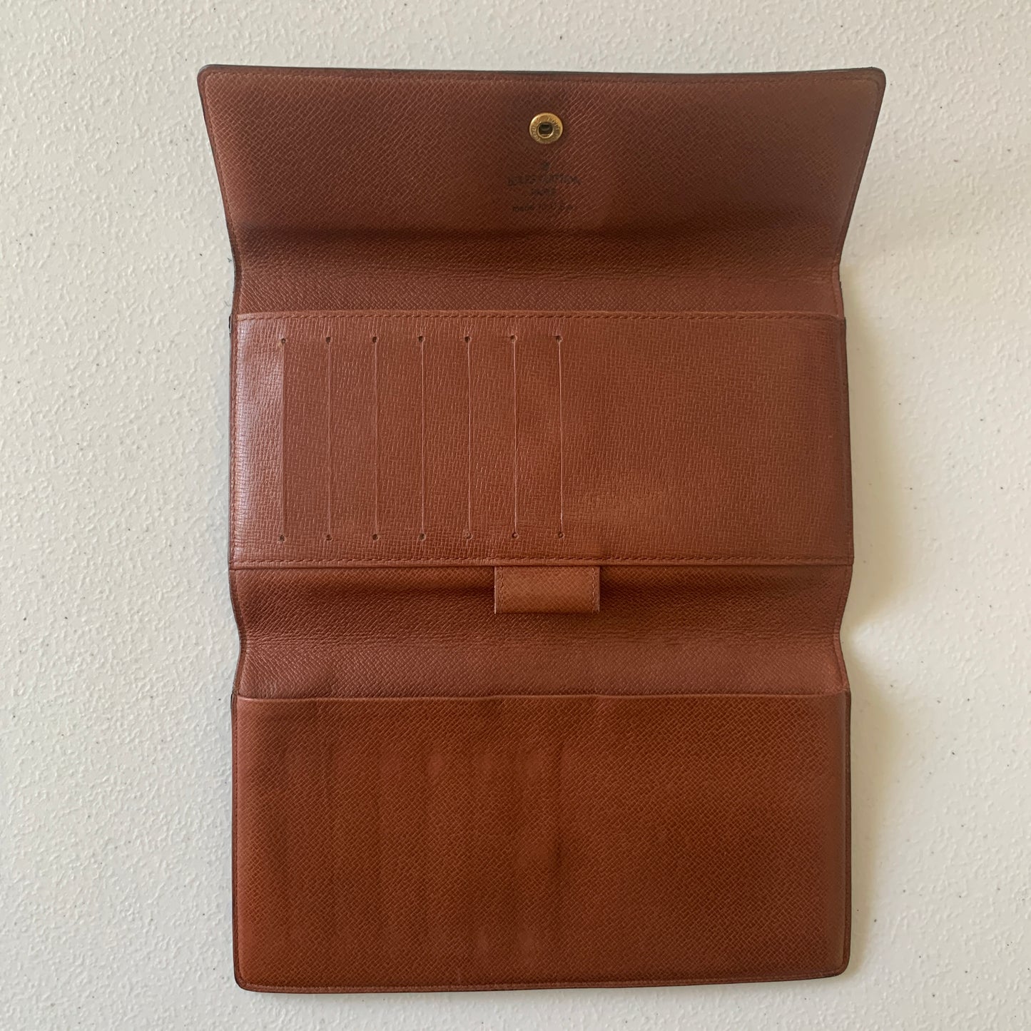 Louis Vuitton rare vintage monogram long wallet Authentic with COA 7.5x4.2