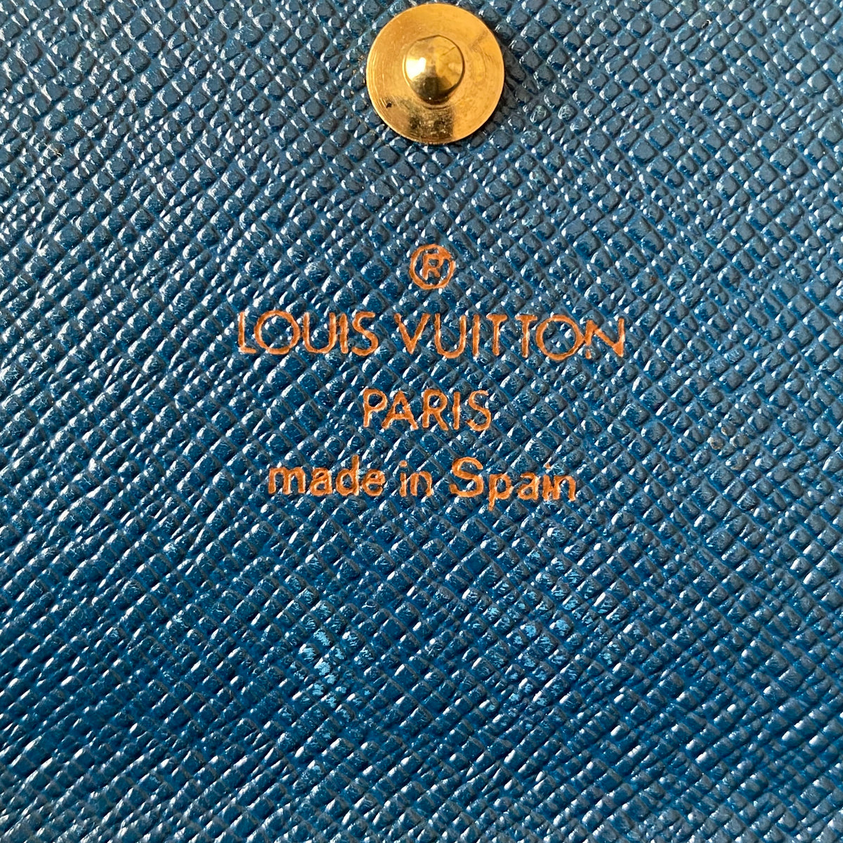 Louis Vuitton blue Epi leather long wallet CA1926 Authentic with COA 7x4.1
