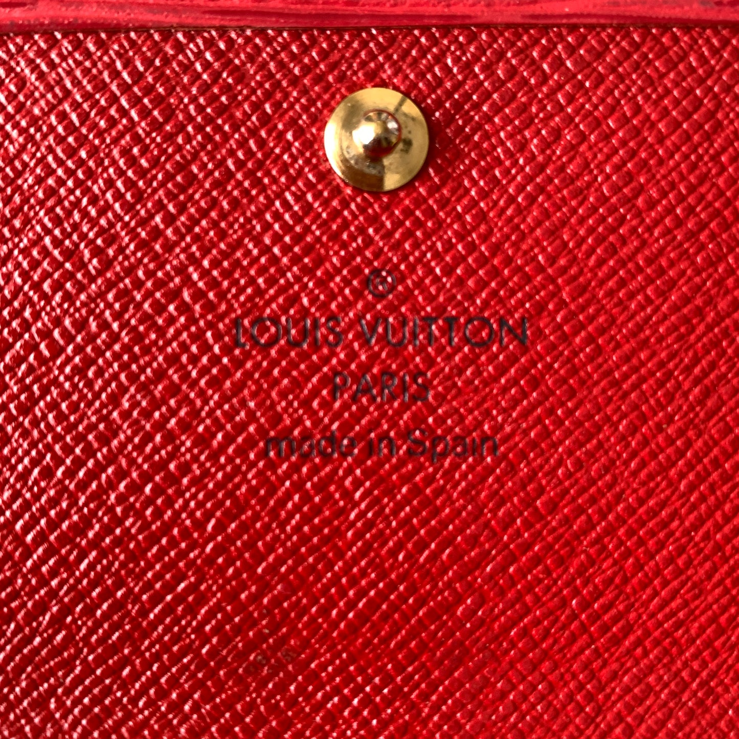 Louis Vuitton red Epi leather long wallet CA0033 Authentic with COA