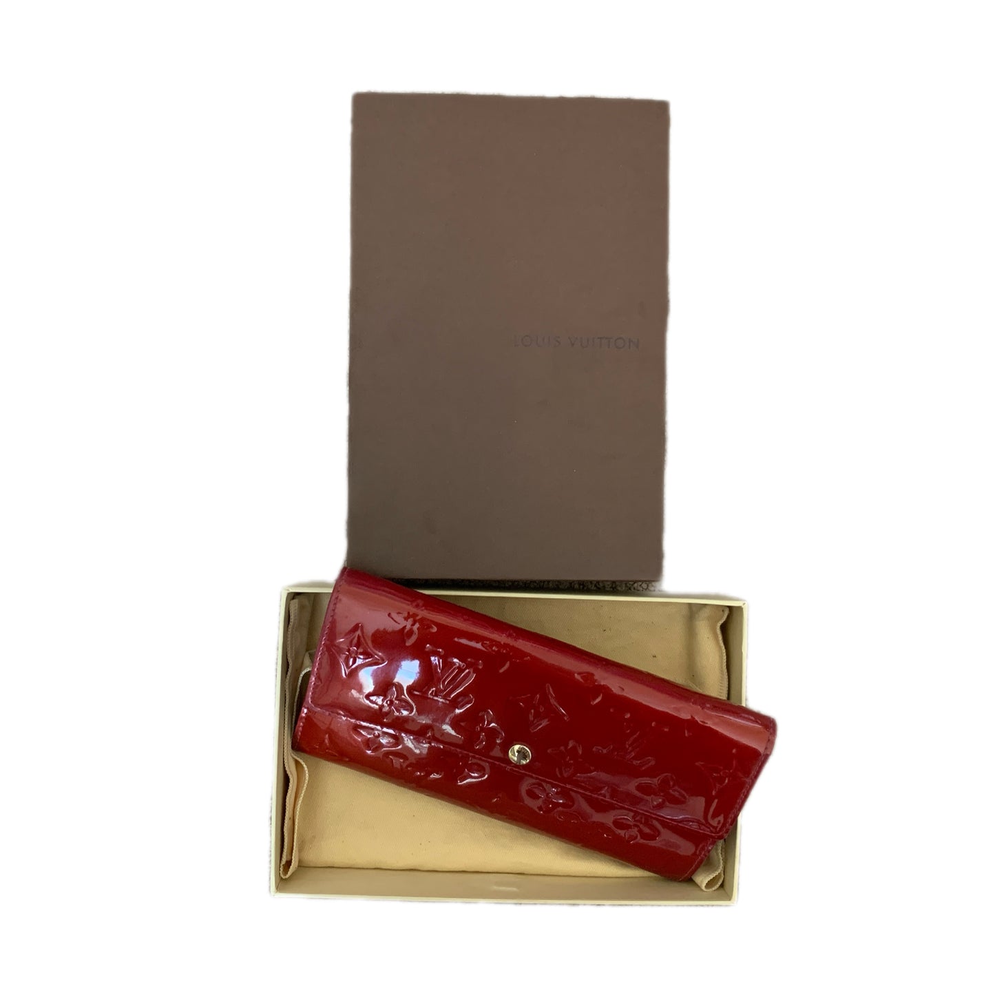 Louis Vuitton vernis monogram long Wallet TS1151 authentic with COA dusty box