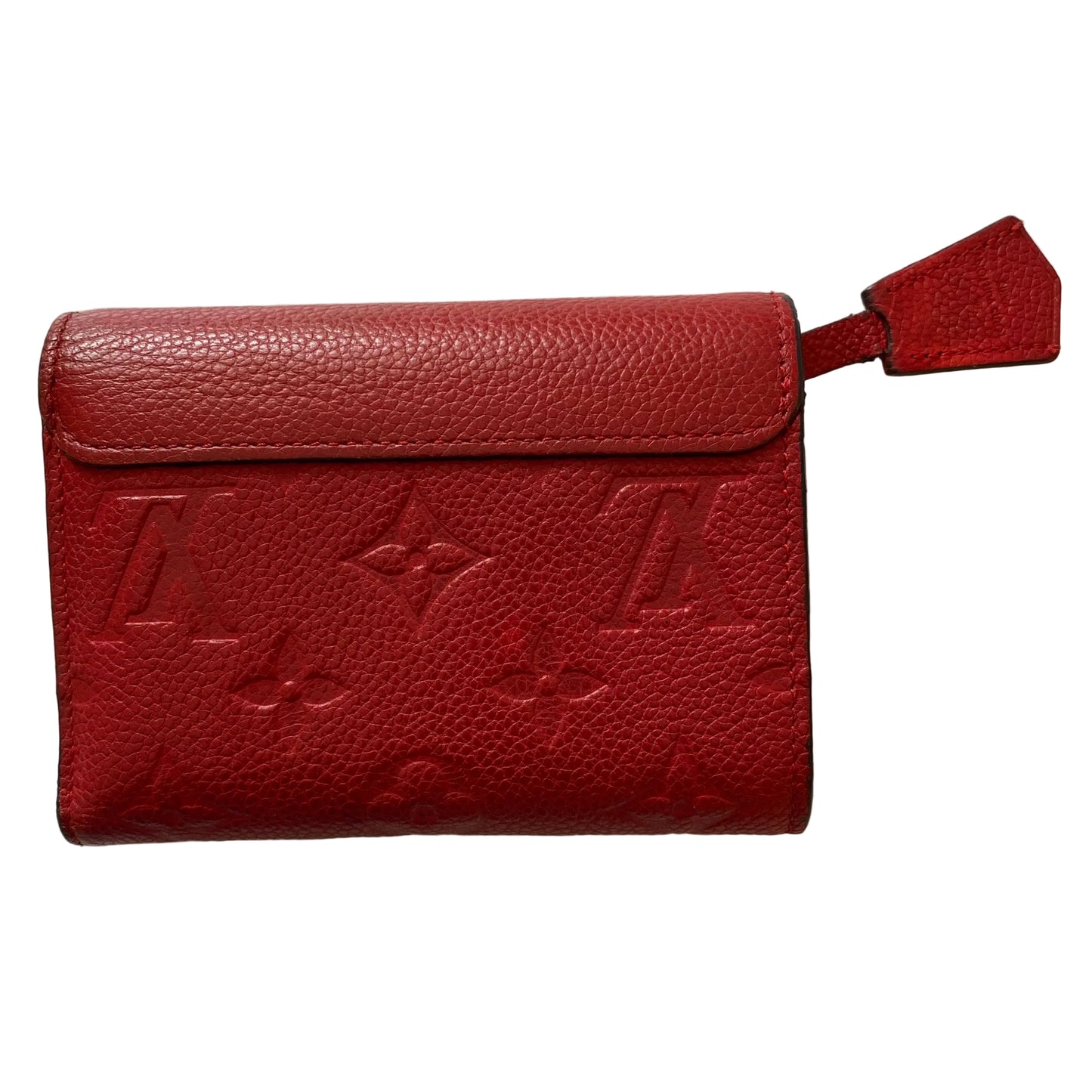 Louis Vuitton monogram red leather wallet TN4186 Authentic with coa box 4.8x3.5