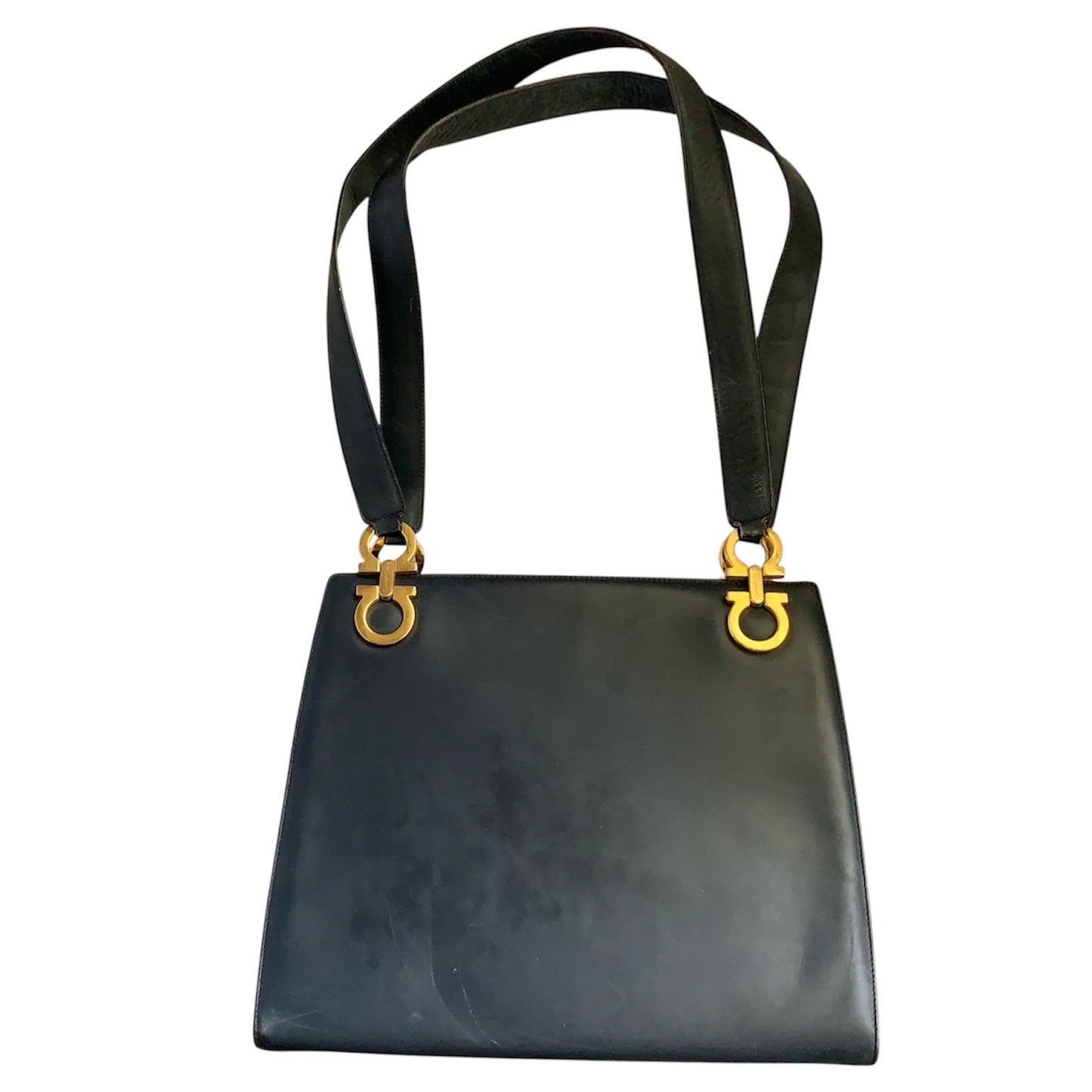 Salvatore Ferragamo gancini logo leather shoulder bag authentic with COA