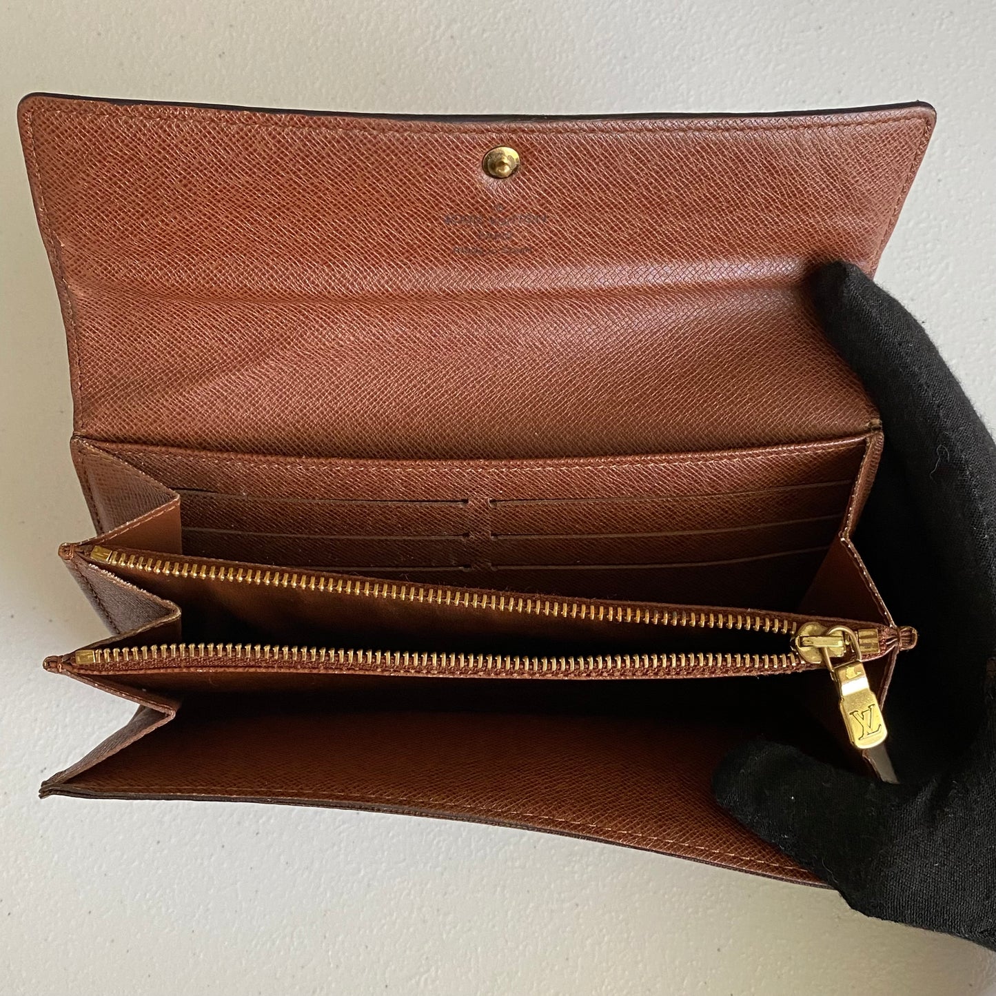 Louis Vuitton monogram ca0076 long wallet authentic with coa