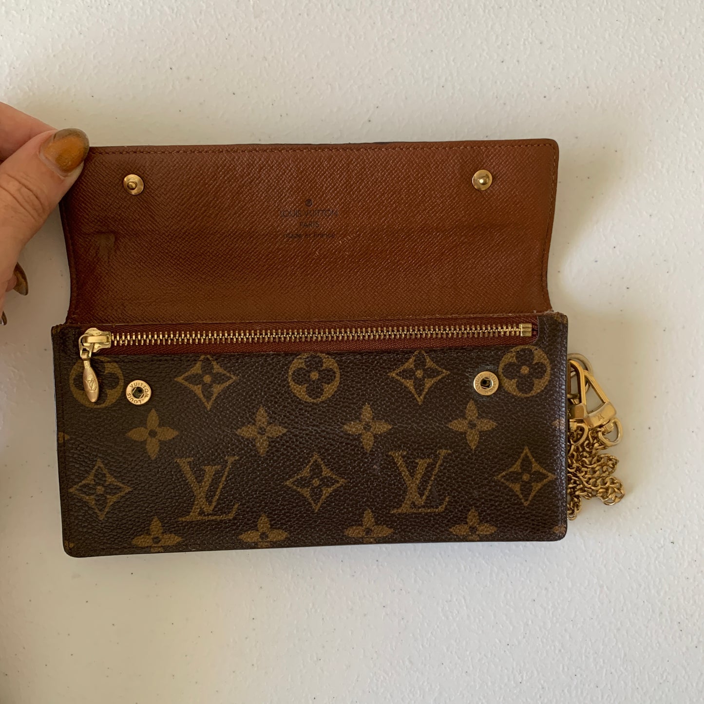 Louis Vuitton monogram Accordion long Wallet TH0055 authentic with COA