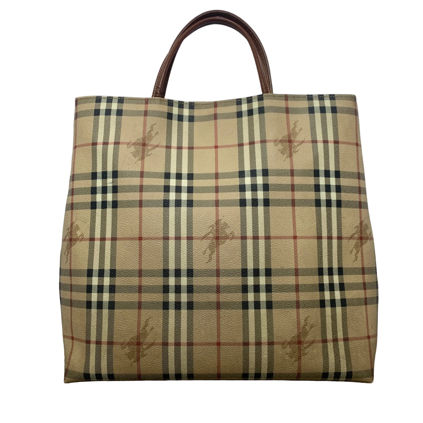 Burberry haymarket check tote bag Authentic with COA
