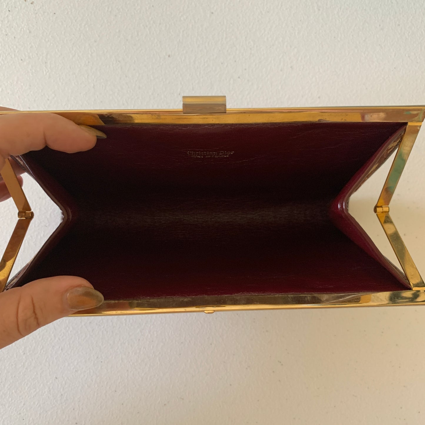 Dior trotter kiss lock Clutch bag authentic with COA