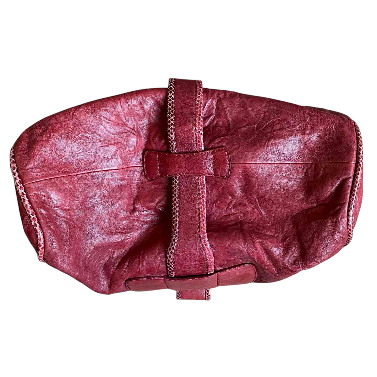 Jimmy choo burgundy leather shoulder bag authentic with COA 16x14x5