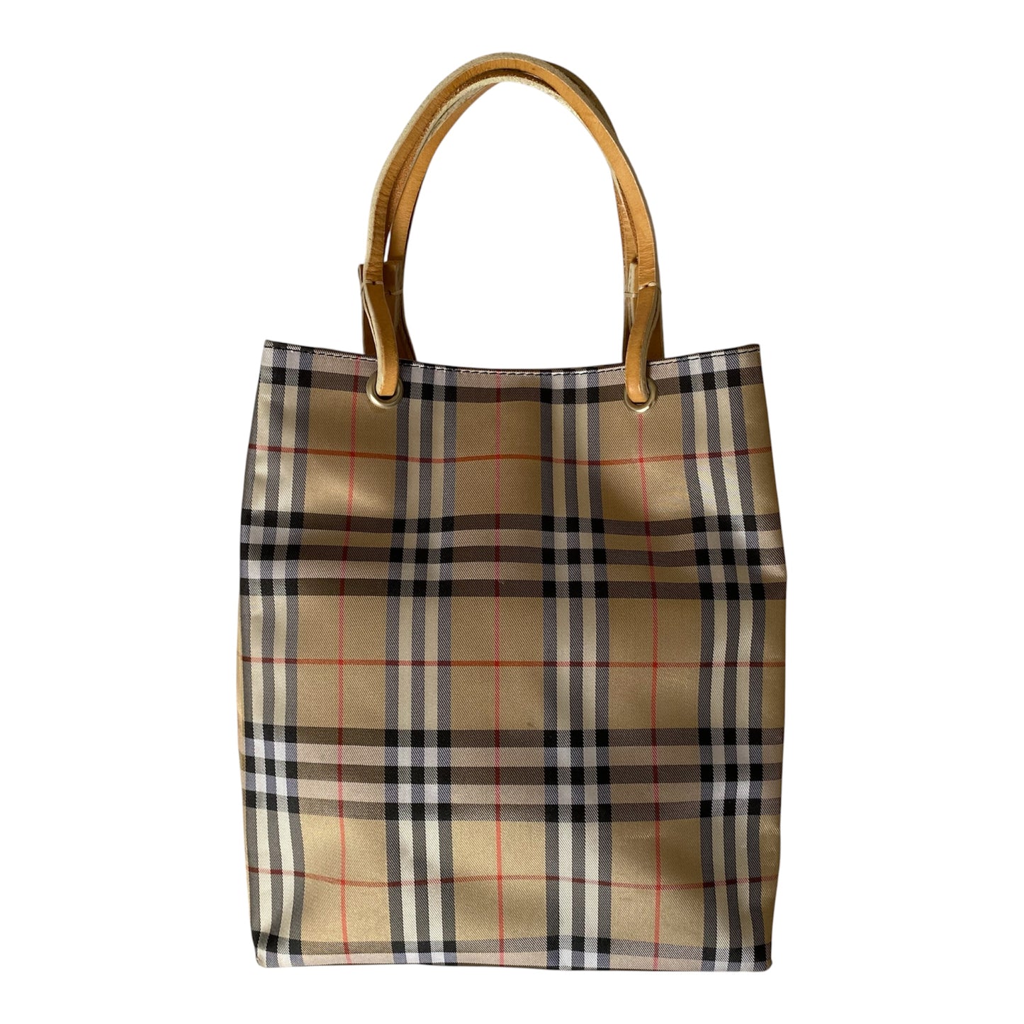Burberry classic check tote bag purse Authentic with COA