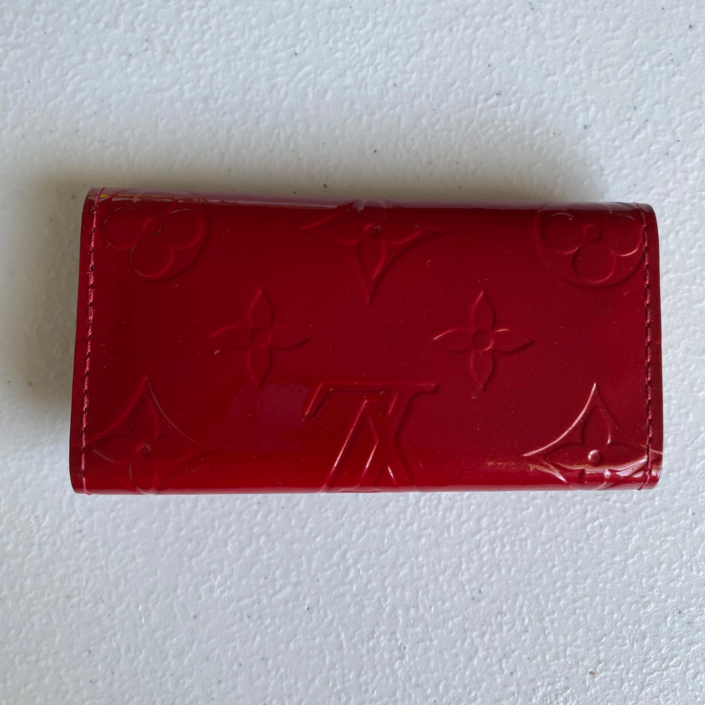 Louis Vuitton red monogram vernis key holder ca5008 authentic with coa