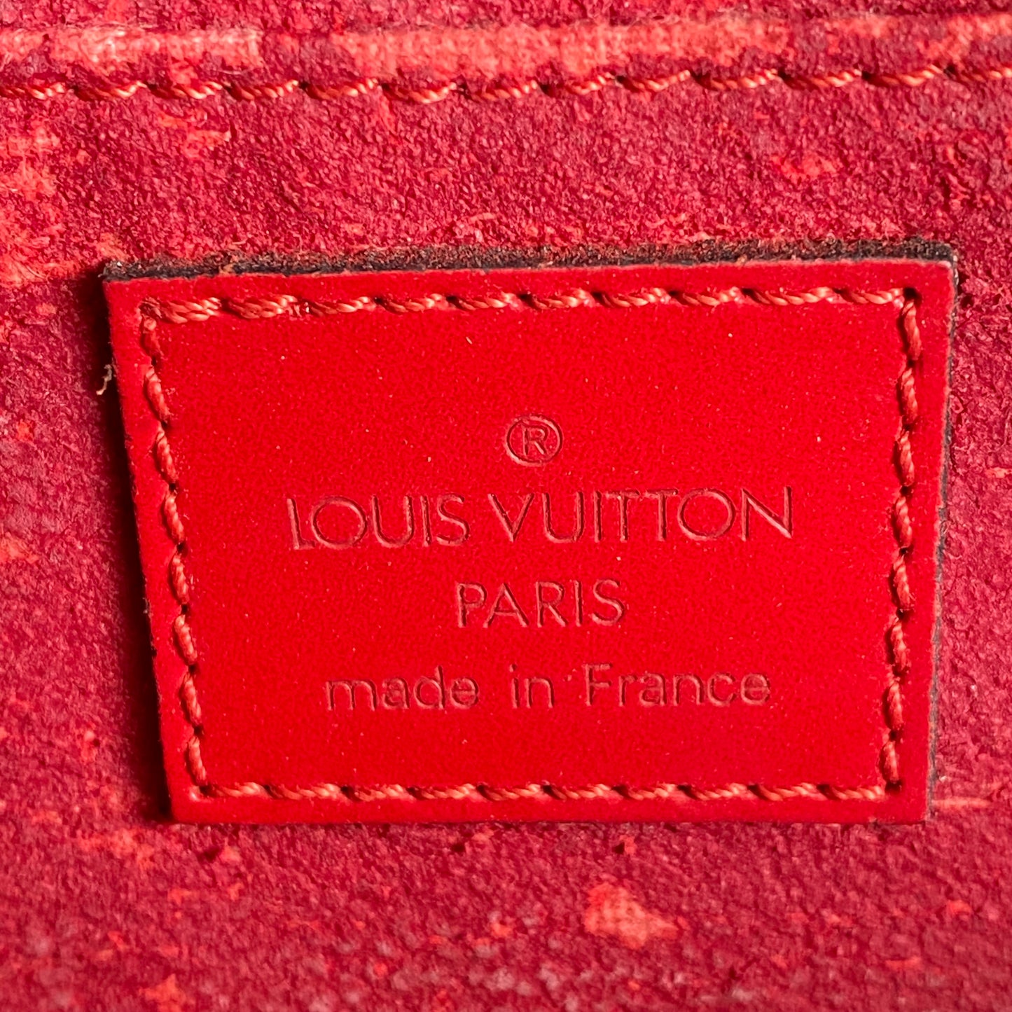 Louis Vuitton red Epi leather cosmetic pouch SP0937 Authentic with COA 6.7x4