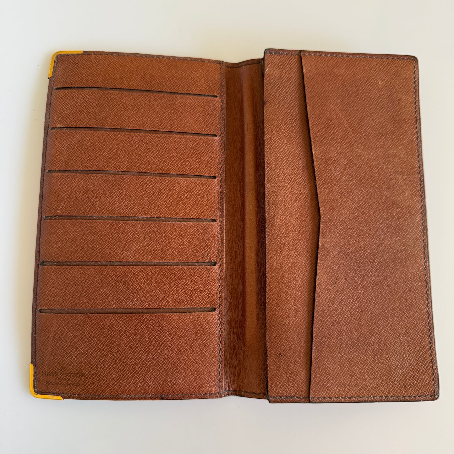 Louis Vuitton monogram long wallet passport card holder unisex authentic with C
