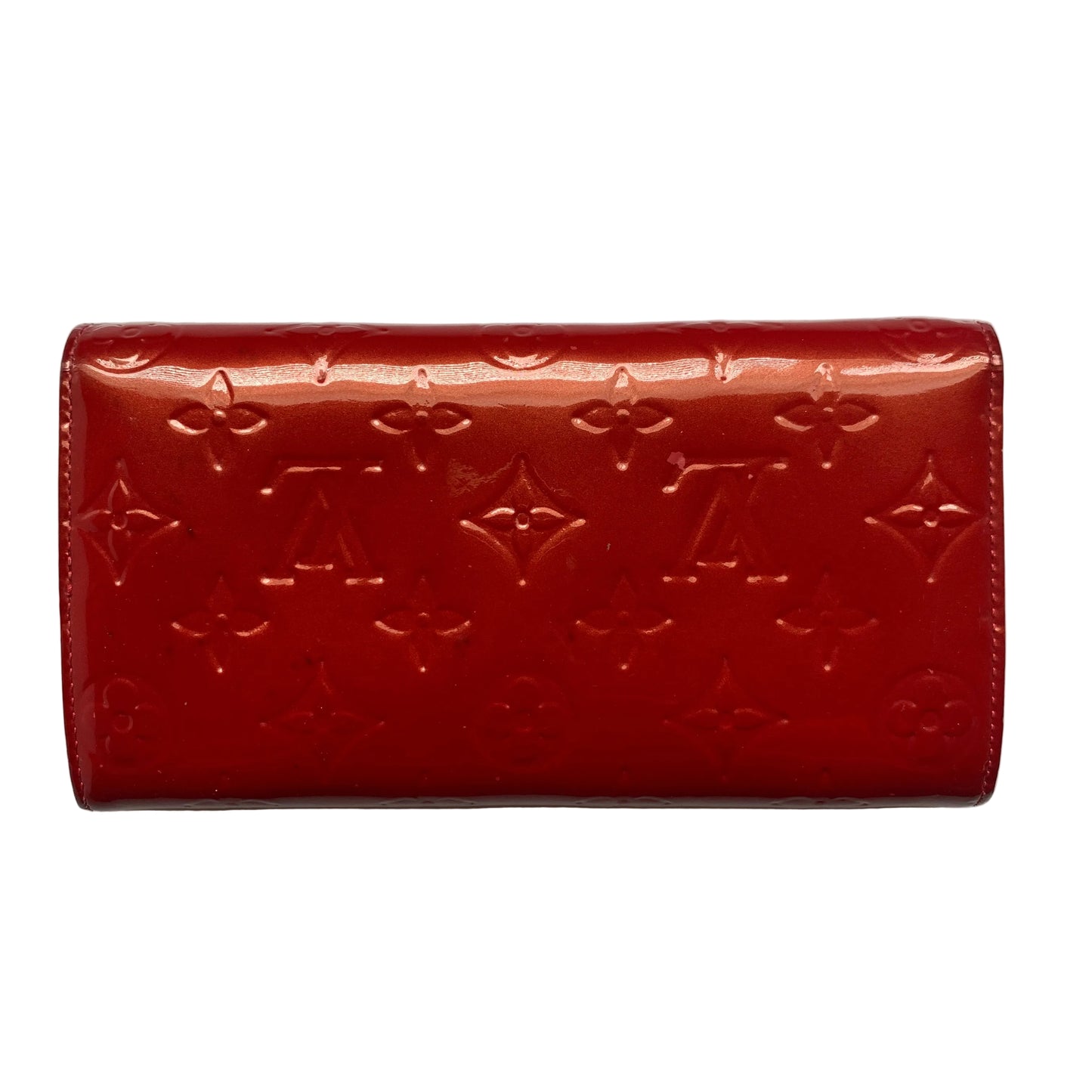 Louis Vuitton vernis red long wallet TS0112 Authentic with COA 7.5x4