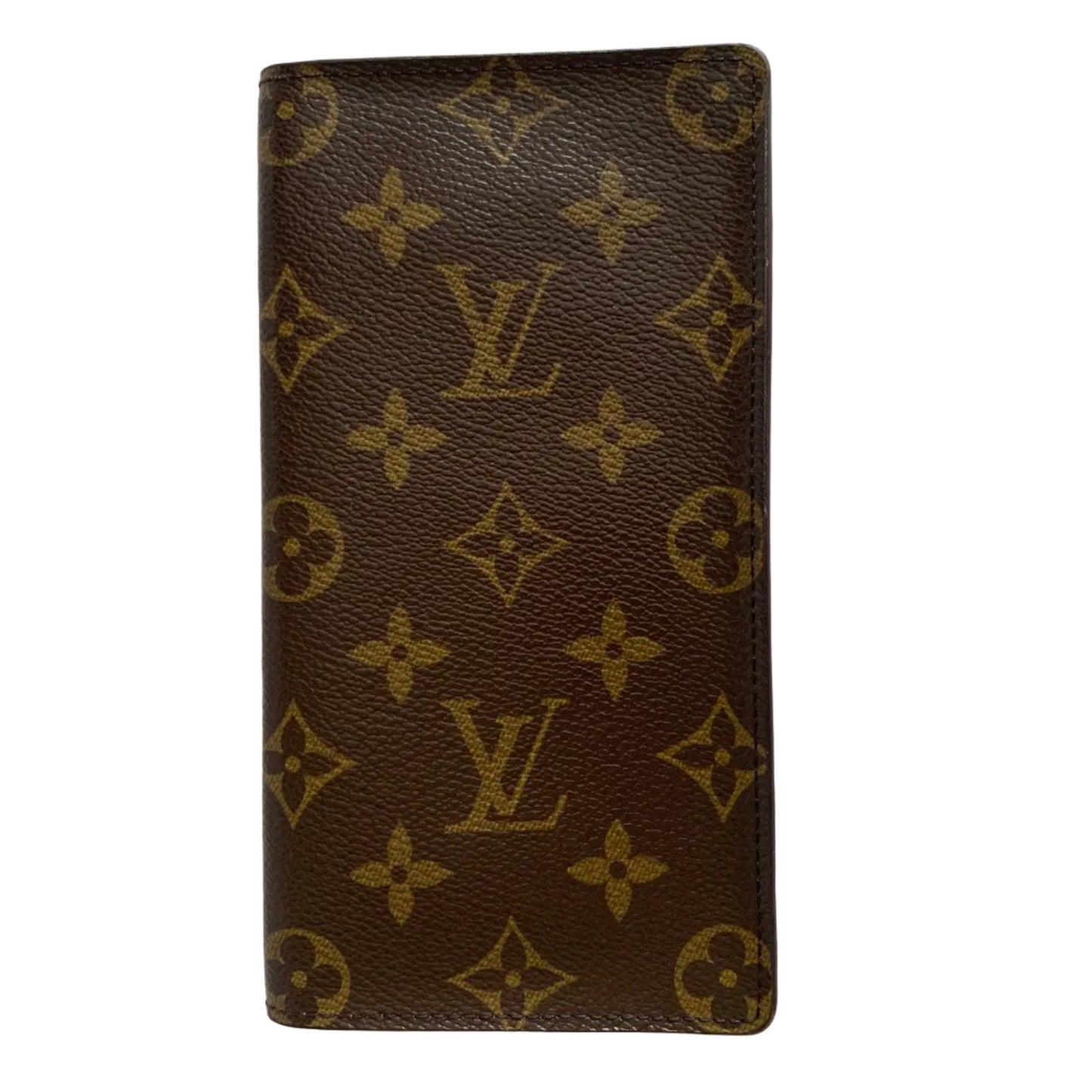 Louis Vuitton monogram brown card holder wallet Checkbook unisex ct0015 authentic with COA