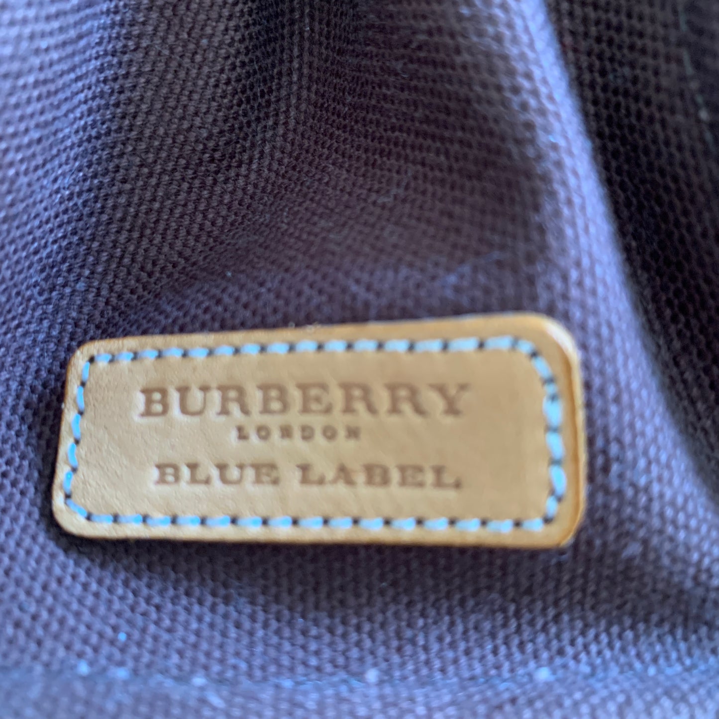 Burberry check and brown canvas Tote Bag authentic with COA