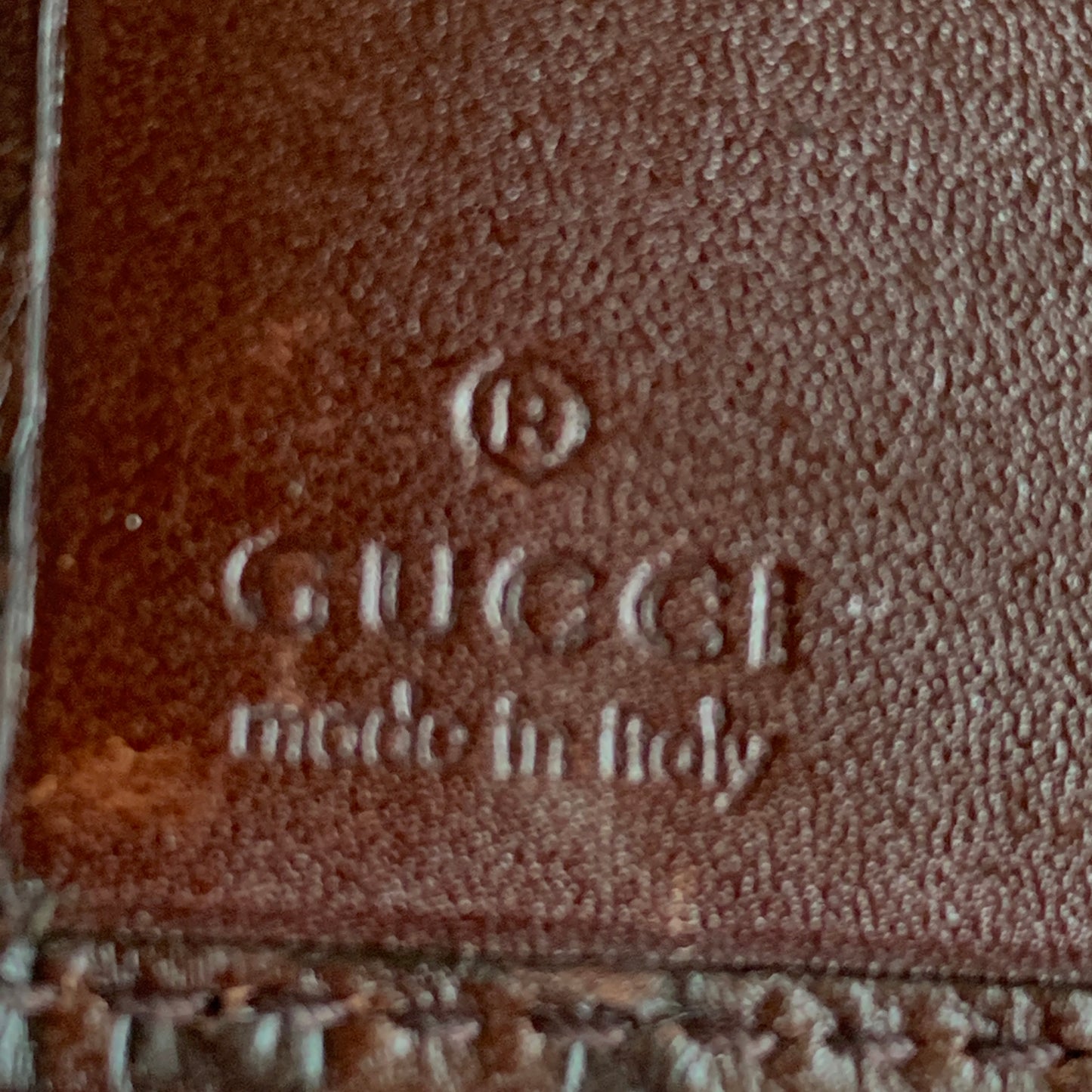 Gucci GG monogram brown leather agenda Planner authentic with COA5.5x7.5