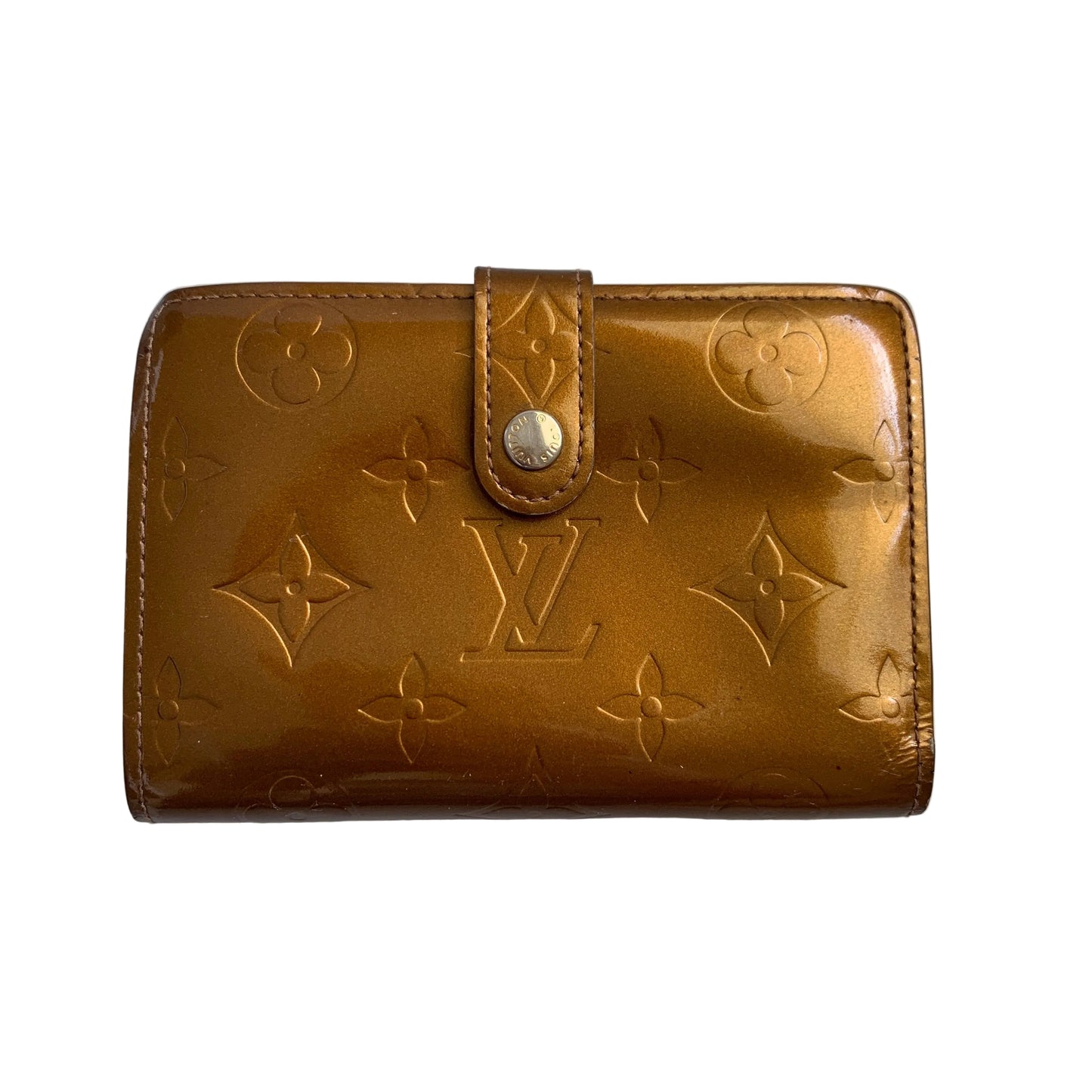 Louis Vuitton monogram vernis kiss lock wallet MI0033 authentic with COA