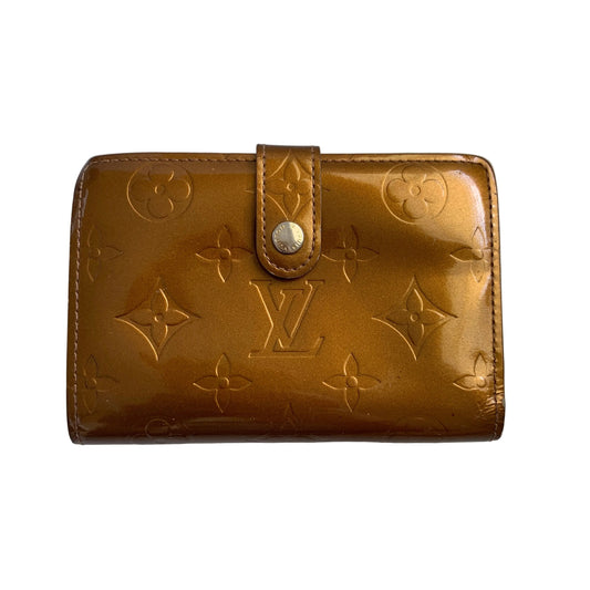 Louis Vuitton monogram vernis kiss lock wallet MI0033 authentic with COA