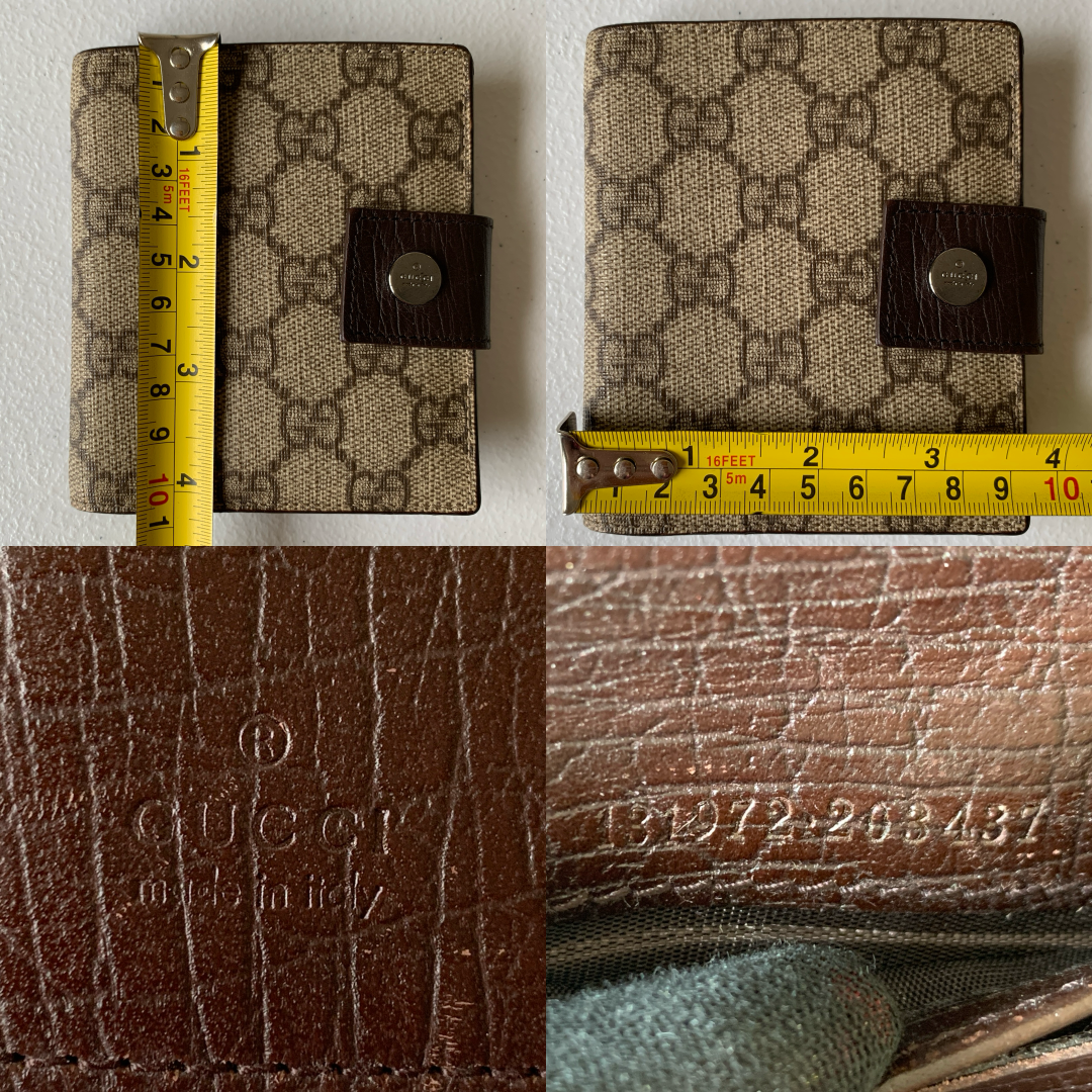 Gucci GG supreme compact bifold wallet authentic with COA