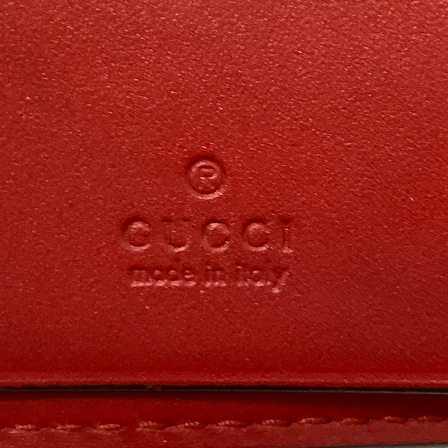 Gucci red guccissima keyholder authentic with COA box
