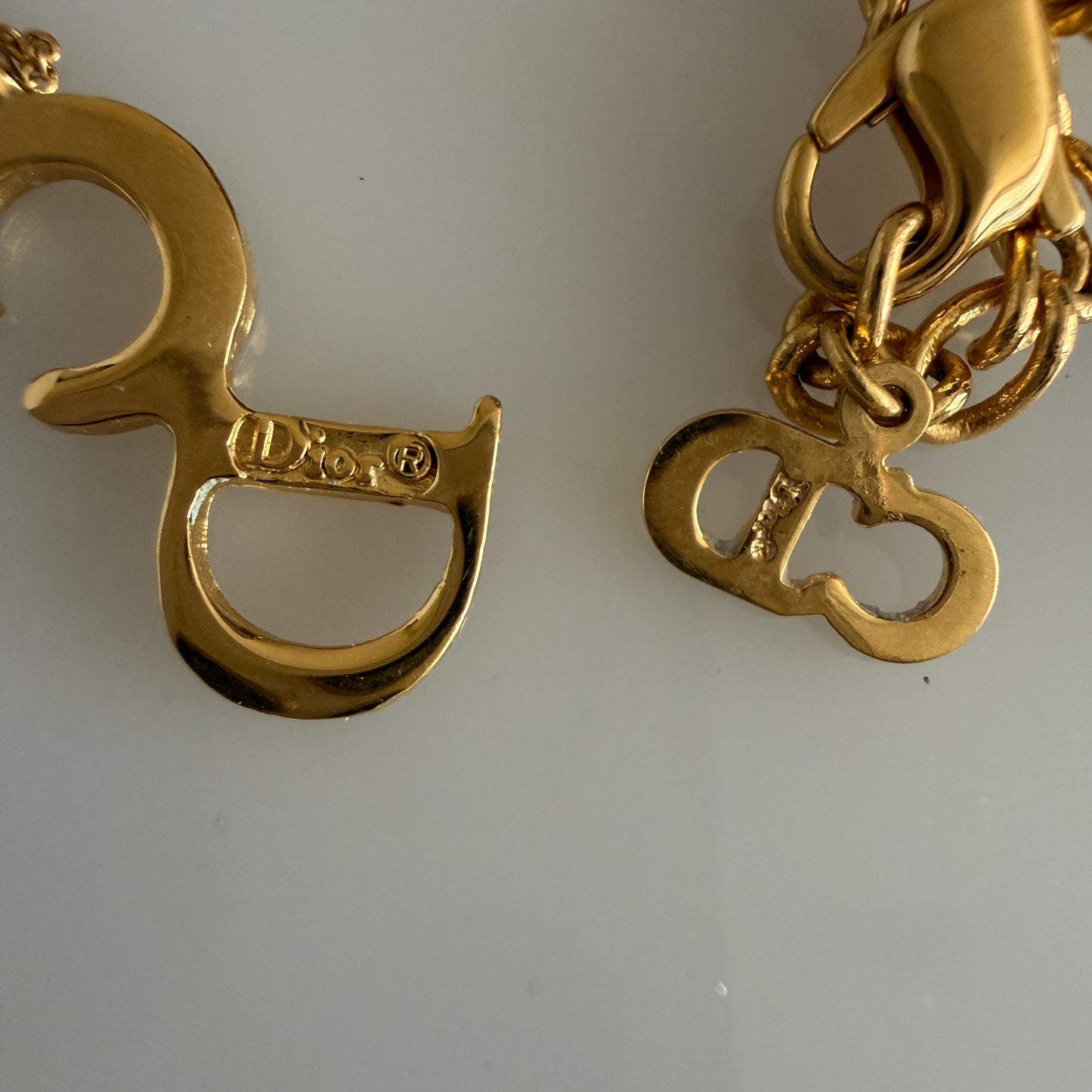 Christian Dior CD pendant necklace authentic with COA and Box
