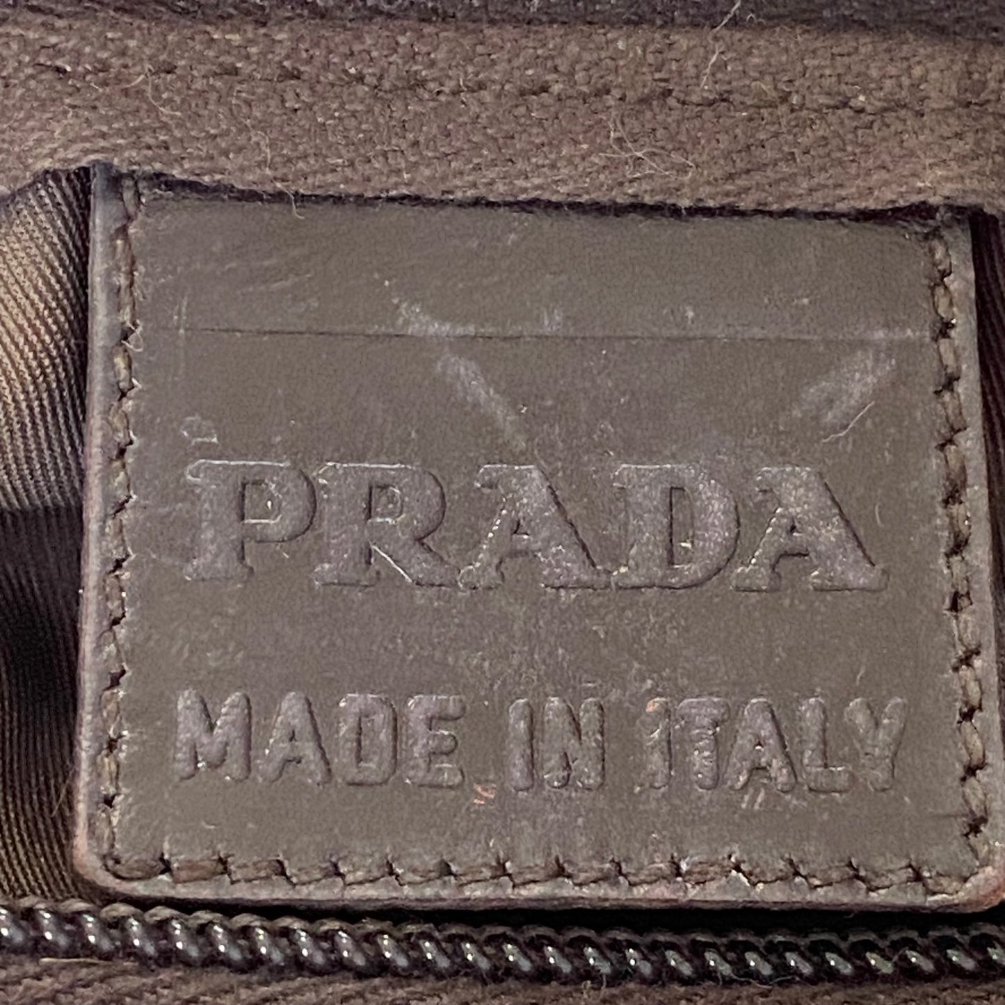 Prada triangle logo nylon pouch authentic with coa 7.2x3.2x3