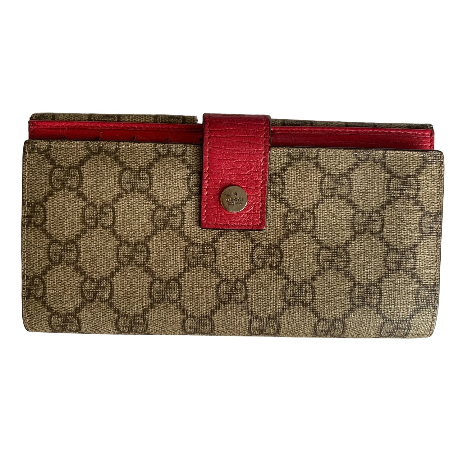 Gucci GG supreme monogram long wallet authentic with COA