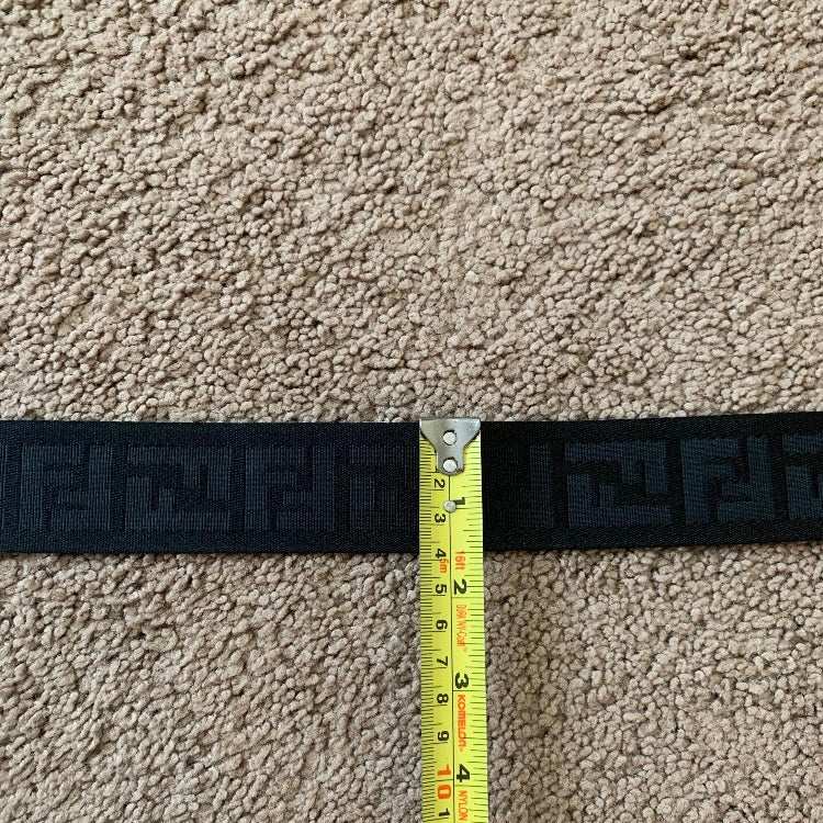 Authentic Fendi unisex FF monogram black belt