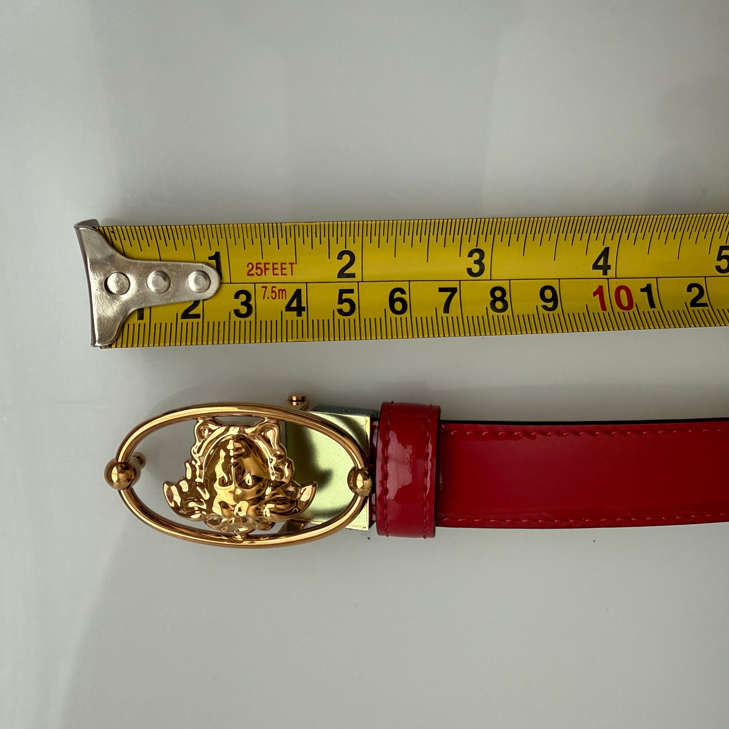 Versace NWT red patent leather belt authentic with COA 95 cm 38 in