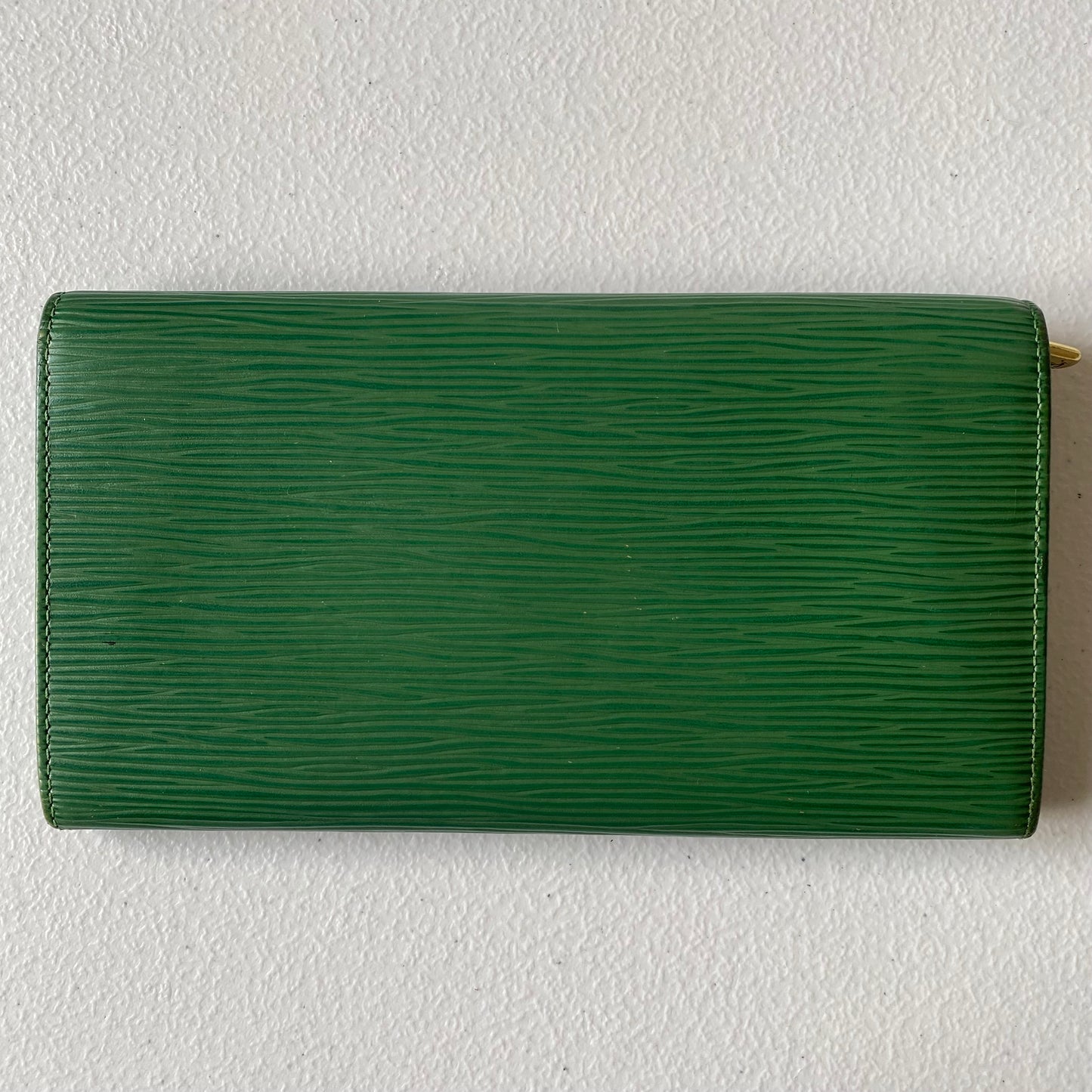 Louis Vuitton green epi leather long wallet CA1906 Authentic with coa