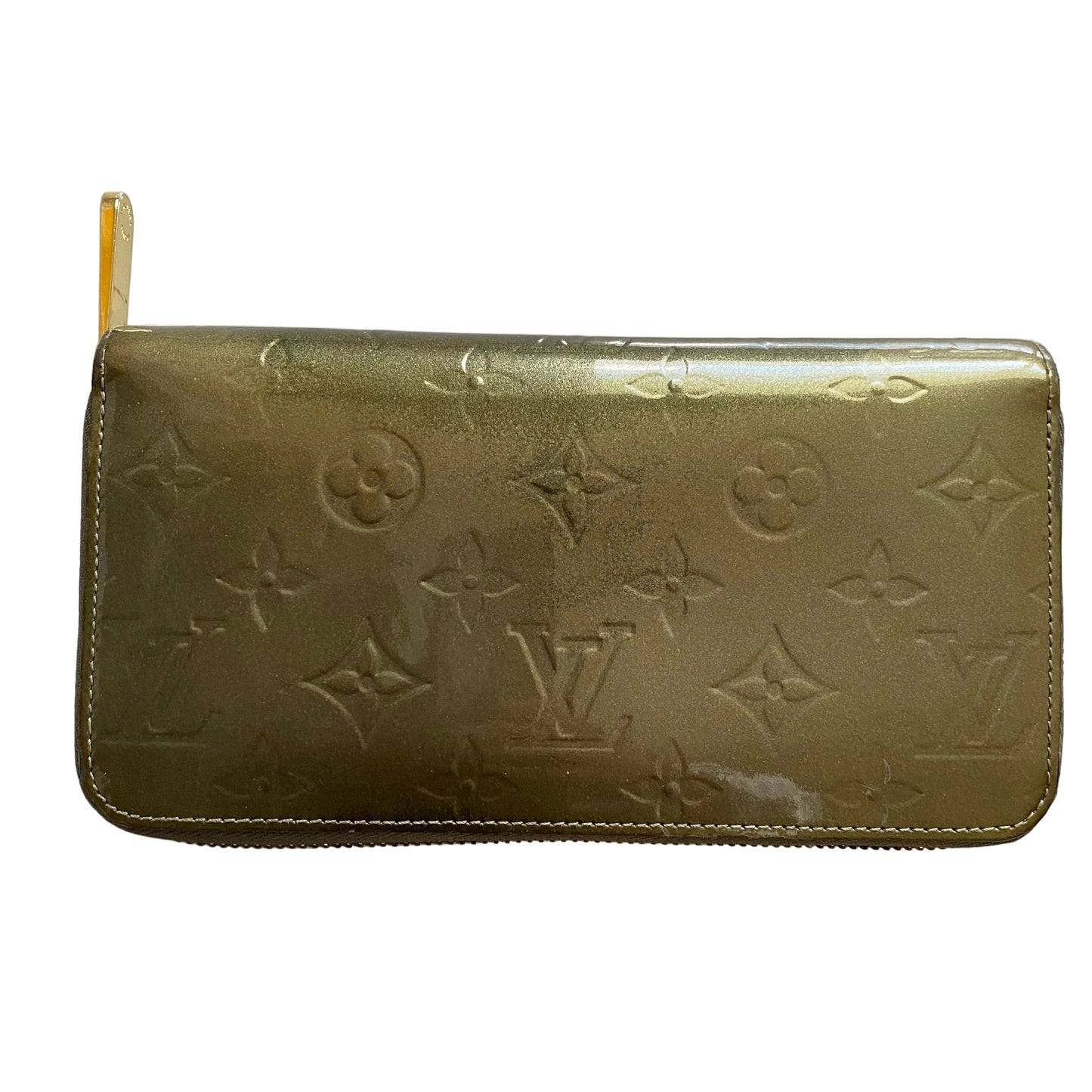 Louis Vuitton green vernis zippy wallet SP4029 Authentic with coa 7.6x4