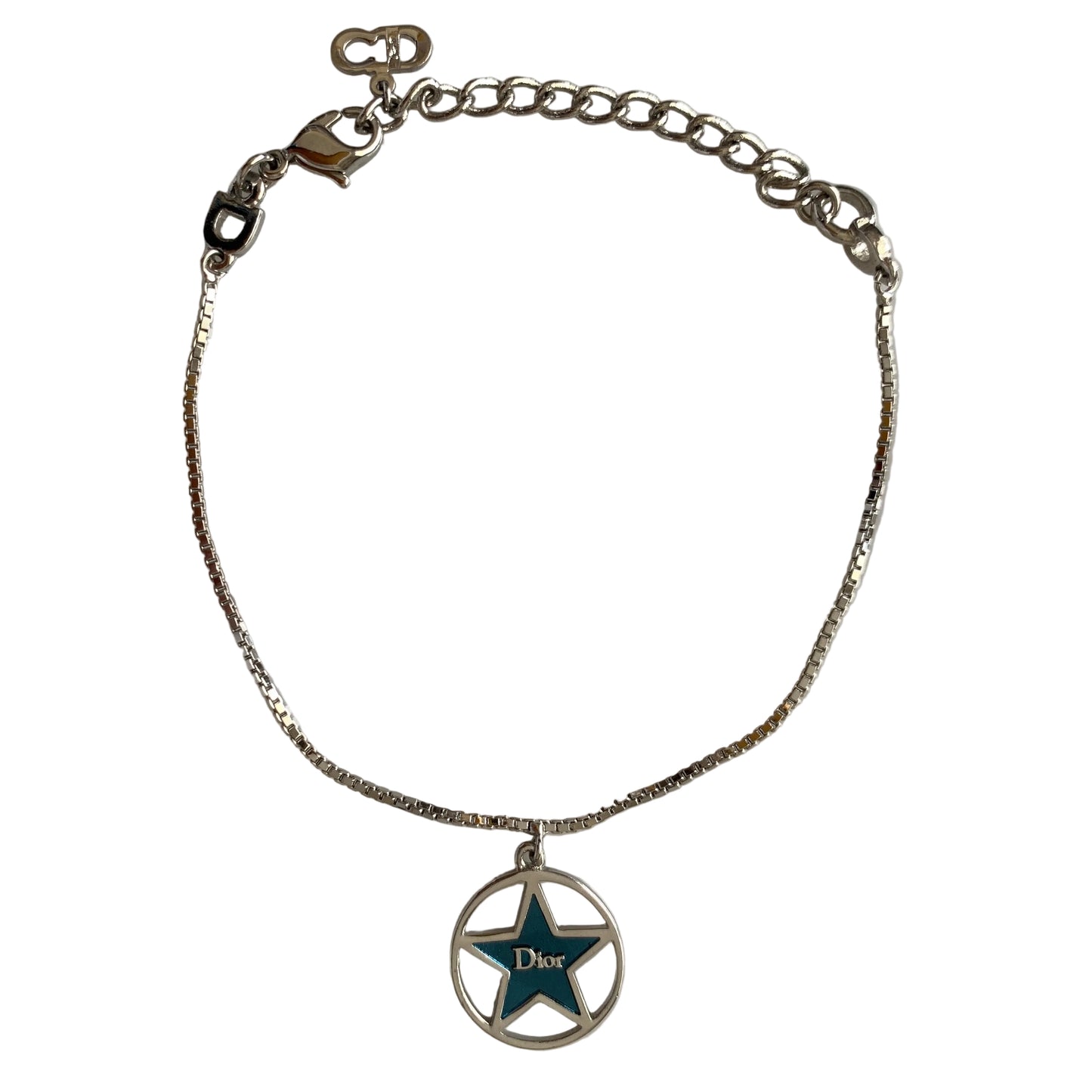 Dior silver tone star pendant adjustable bracelet Bracelets Authentic with COA