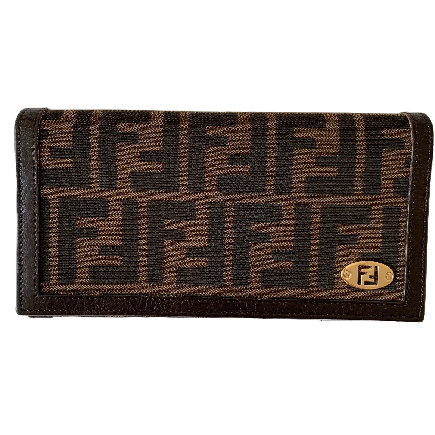 Fendi zucca monogram long wallet women’s authentic with COA